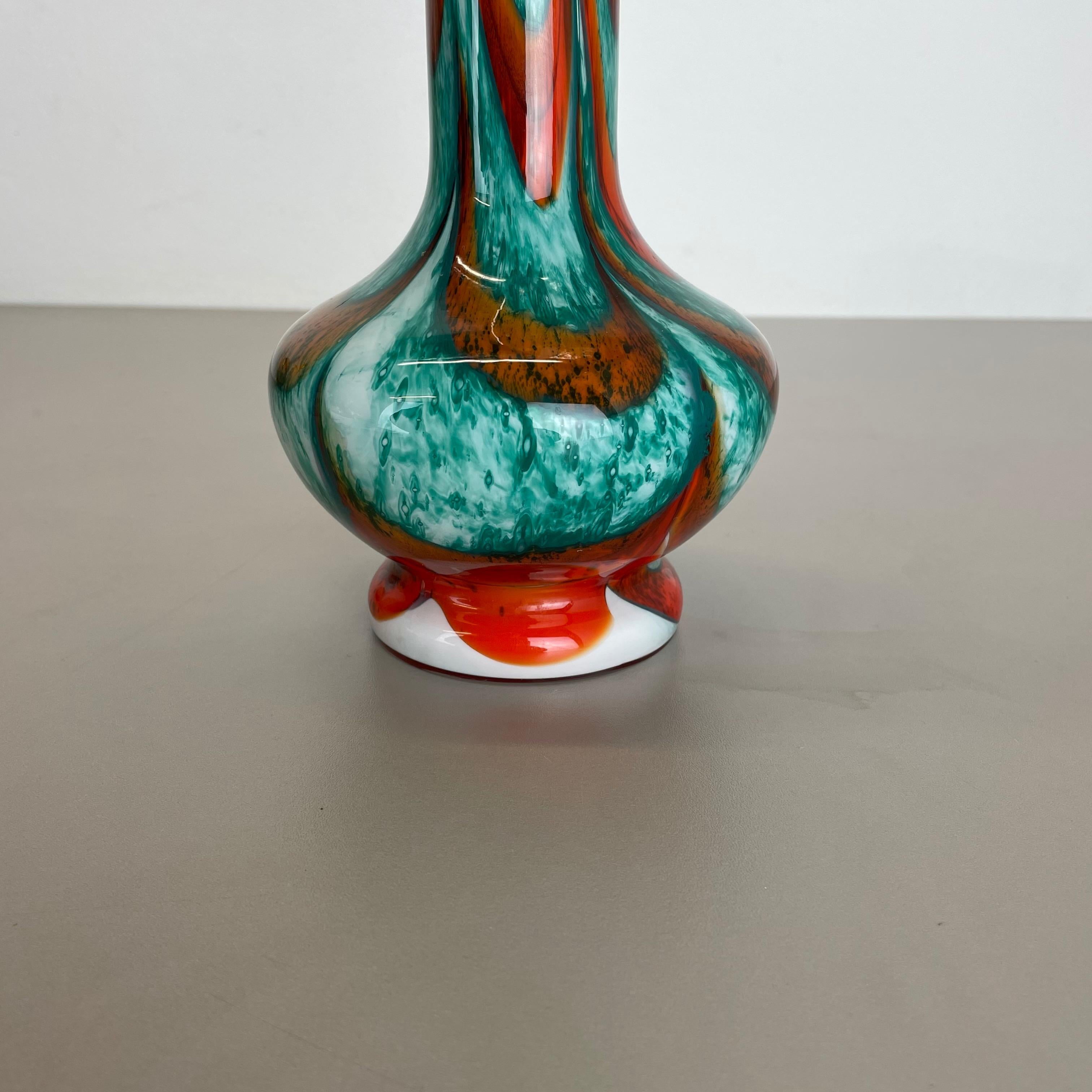Grand vase Pop Art vintage en opaline Florence « Multicolore », design italien, années 1970 en vente 2