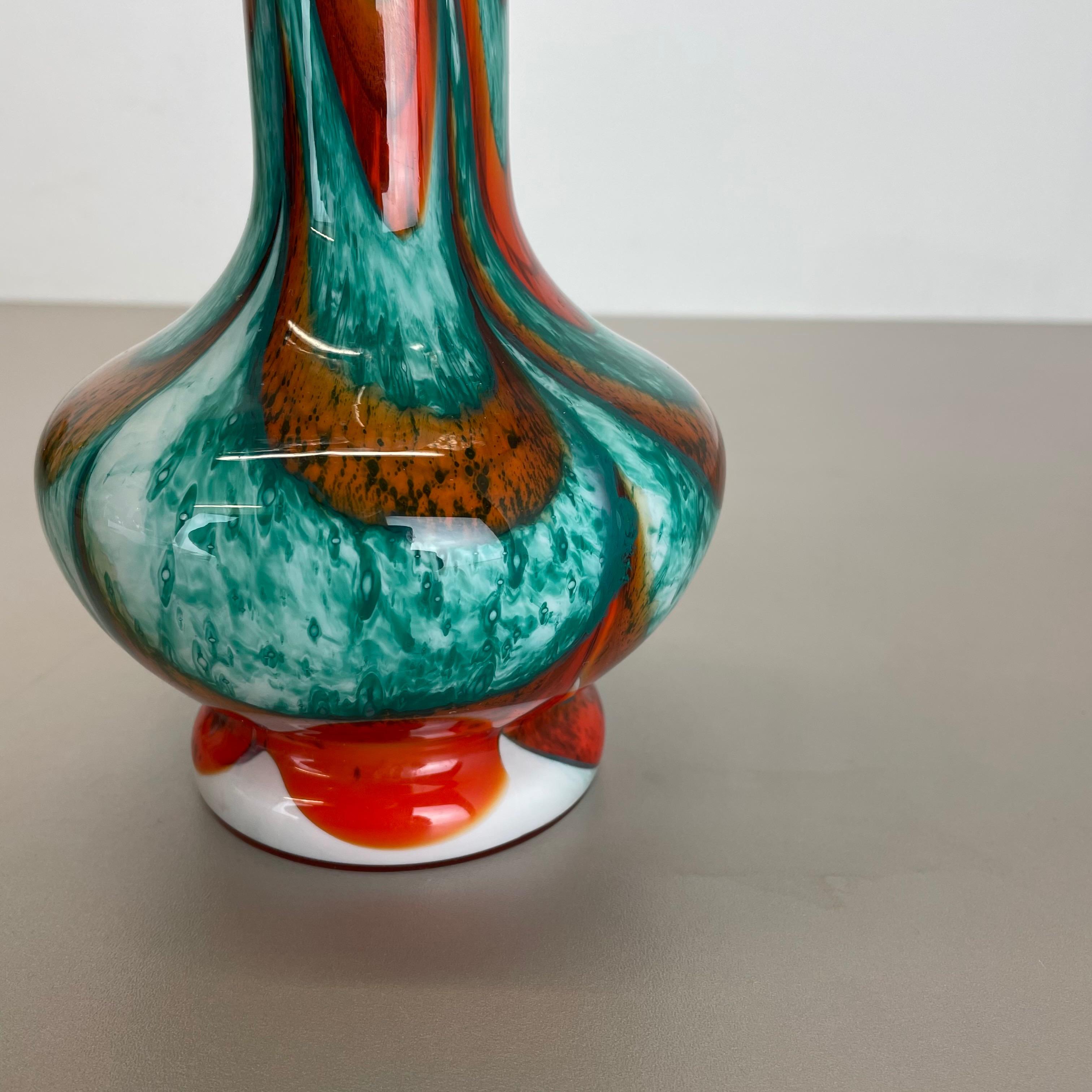 Grand vase Pop Art vintage en opaline Florence « Multicolore », design italien, années 1970 en vente 3