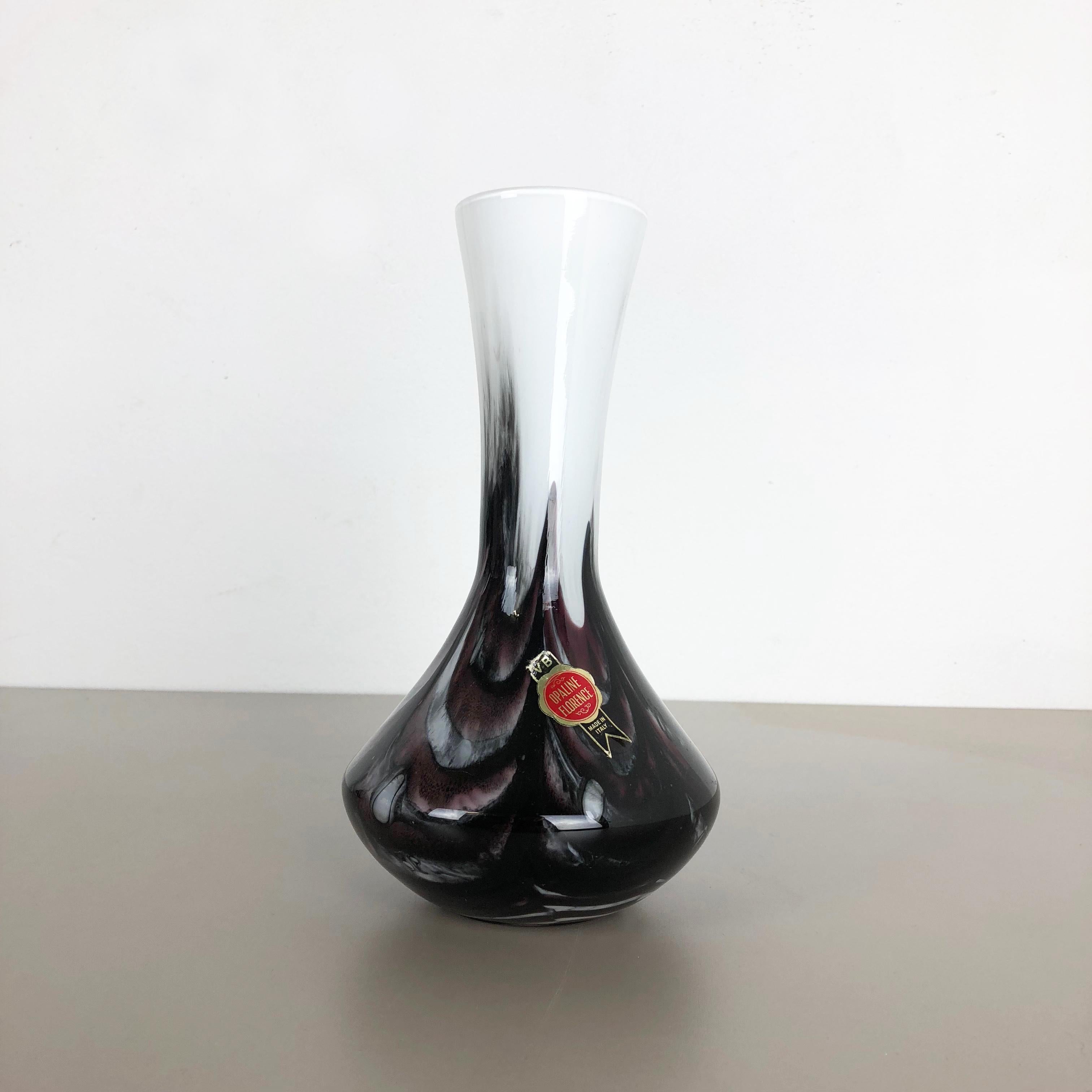 Glass Large Vintage Pop Art Opaline Florence Vase Design 1970s, Italy For Sale