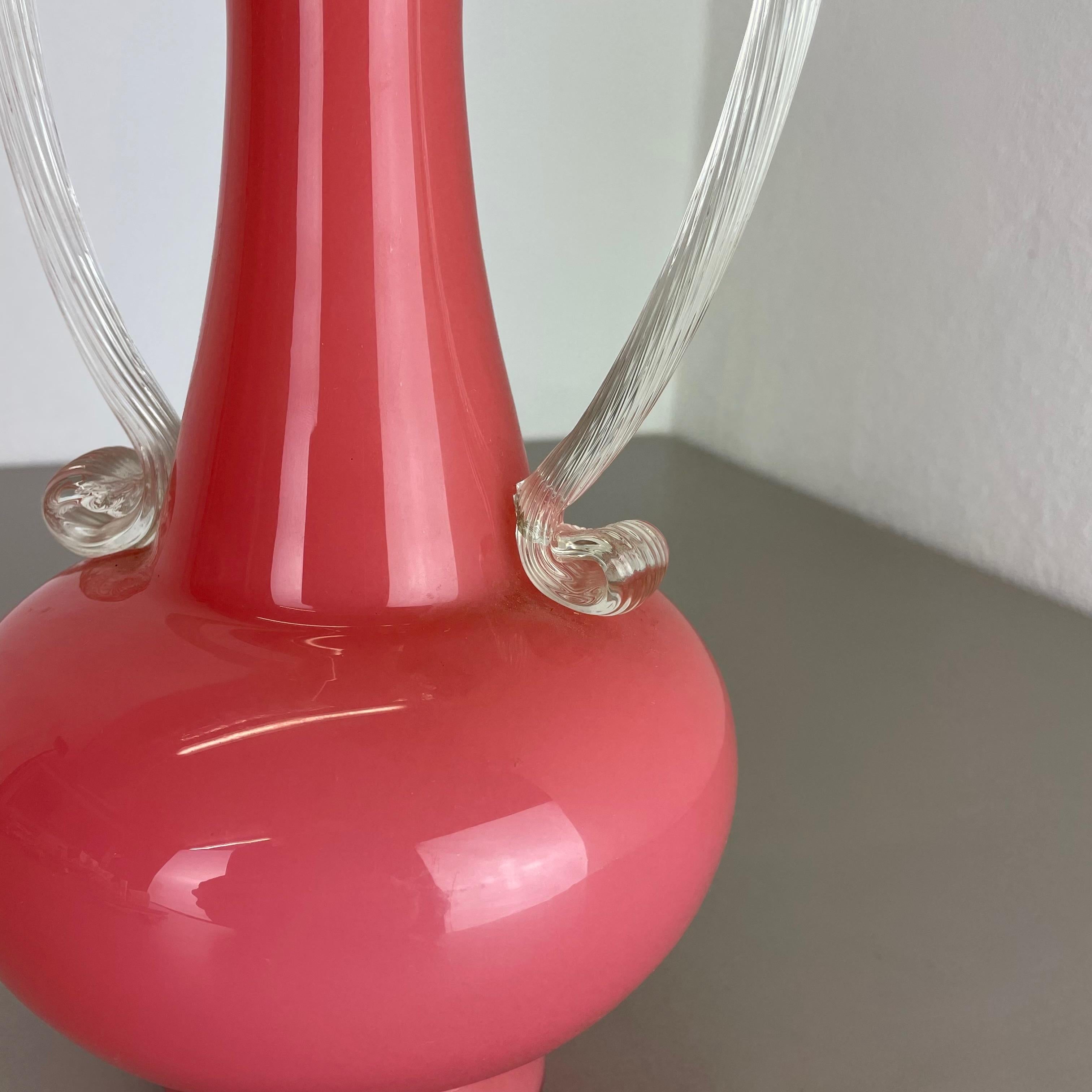 Große Vintage- Pop-Art-Vase „PINK Amphore“ aus Opal, Florenz, Design, 1970er Jahre, Italien im Angebot 3