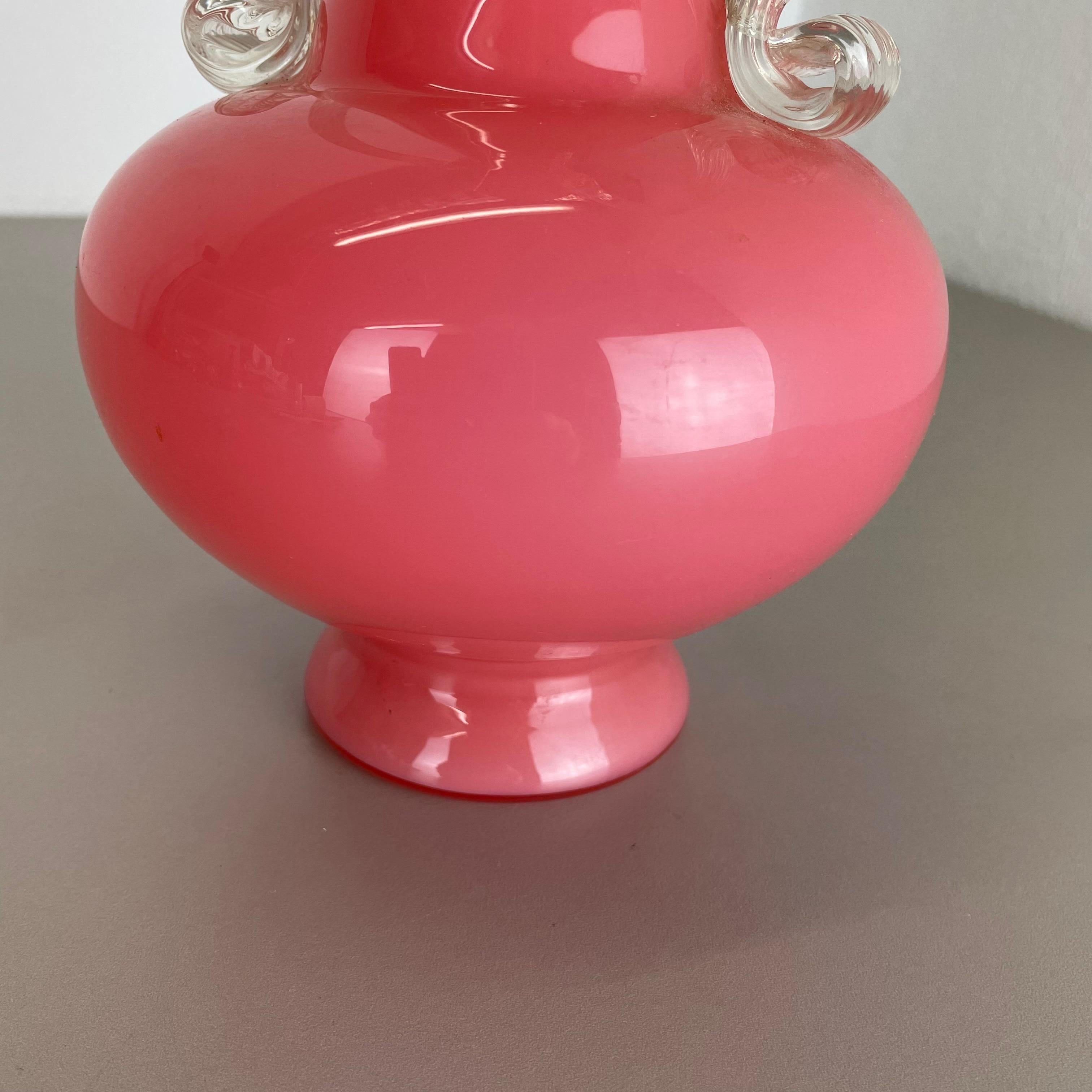 Große Vintage- Pop-Art-Vase „PINK Amphore“ aus Opal, Florenz, Design, 1970er Jahre, Italien im Angebot 4