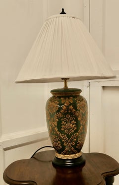 Large Vintage Porcelain Vase Lamp, Chintz Design a Lovely Vintage Piece