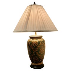 Large Vintage Porcelain Vase Lamp, Chintz Design a Lovely Vintage Piece