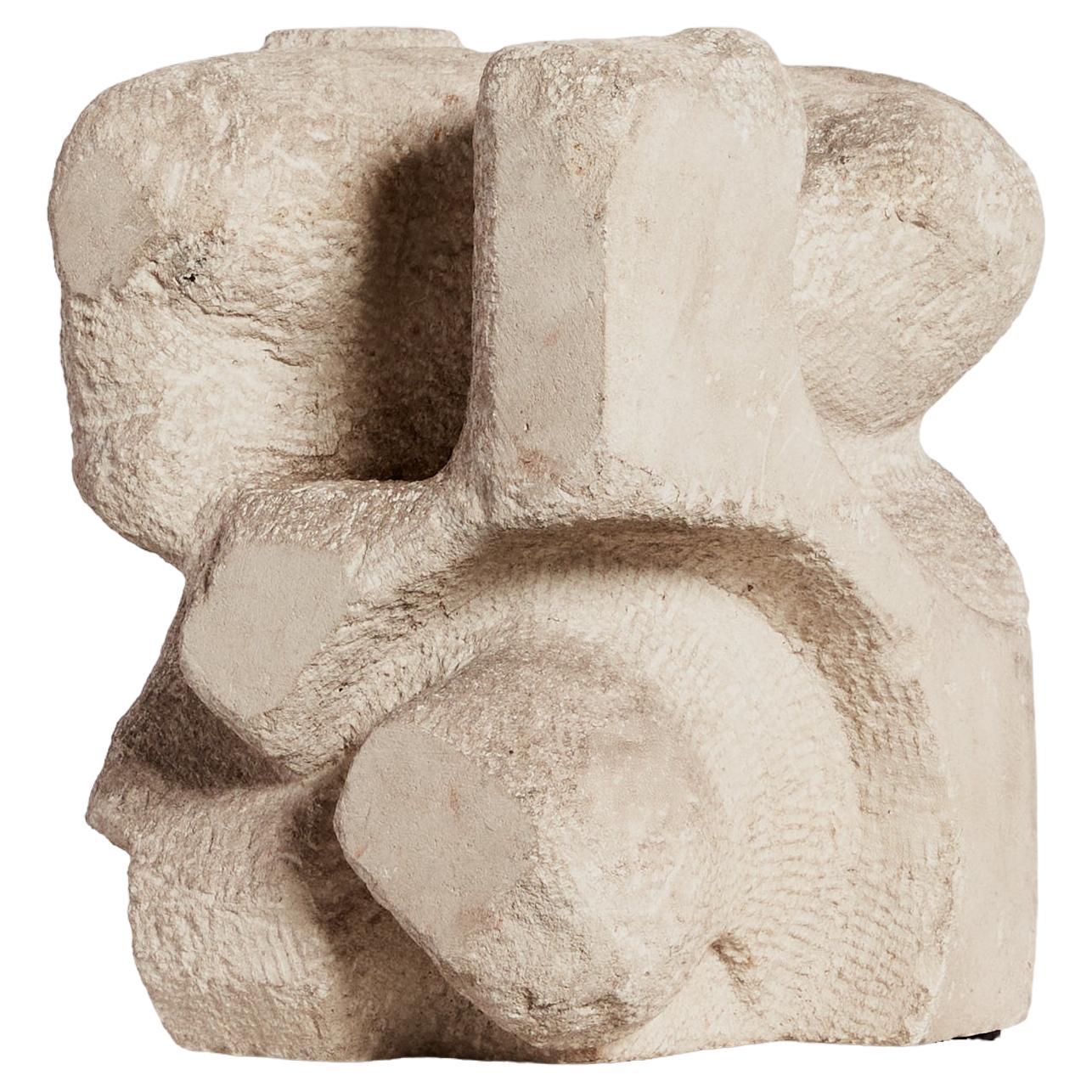 Hand carved Portland stone sculpture, with stippled textural surface and abstract cube form. Can be viewed from all angles.

Origin: British 

Year: Circa 1970's 

Material: Portland stone 

Dimensions: H30 xW23 x D25cm 

Condition: Vintage condition