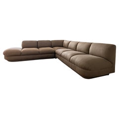 Large vintage post modern curvaceous corner sofa, USA 1980s Large vintage post modern curvaceous corner sofa, USA 1980s