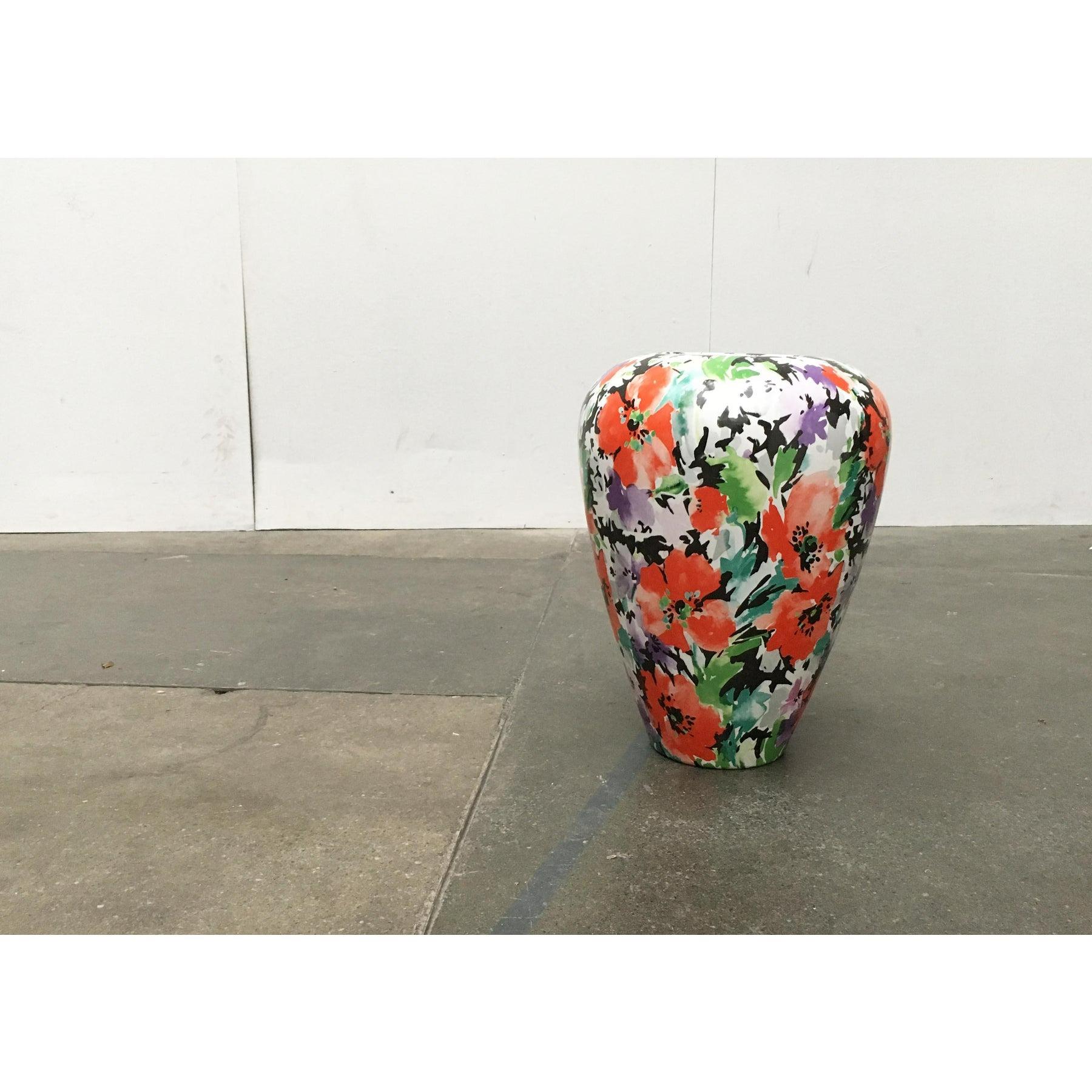 Grande vaso da terra postmoderno tedesco floreale di Steuler in vendita 3