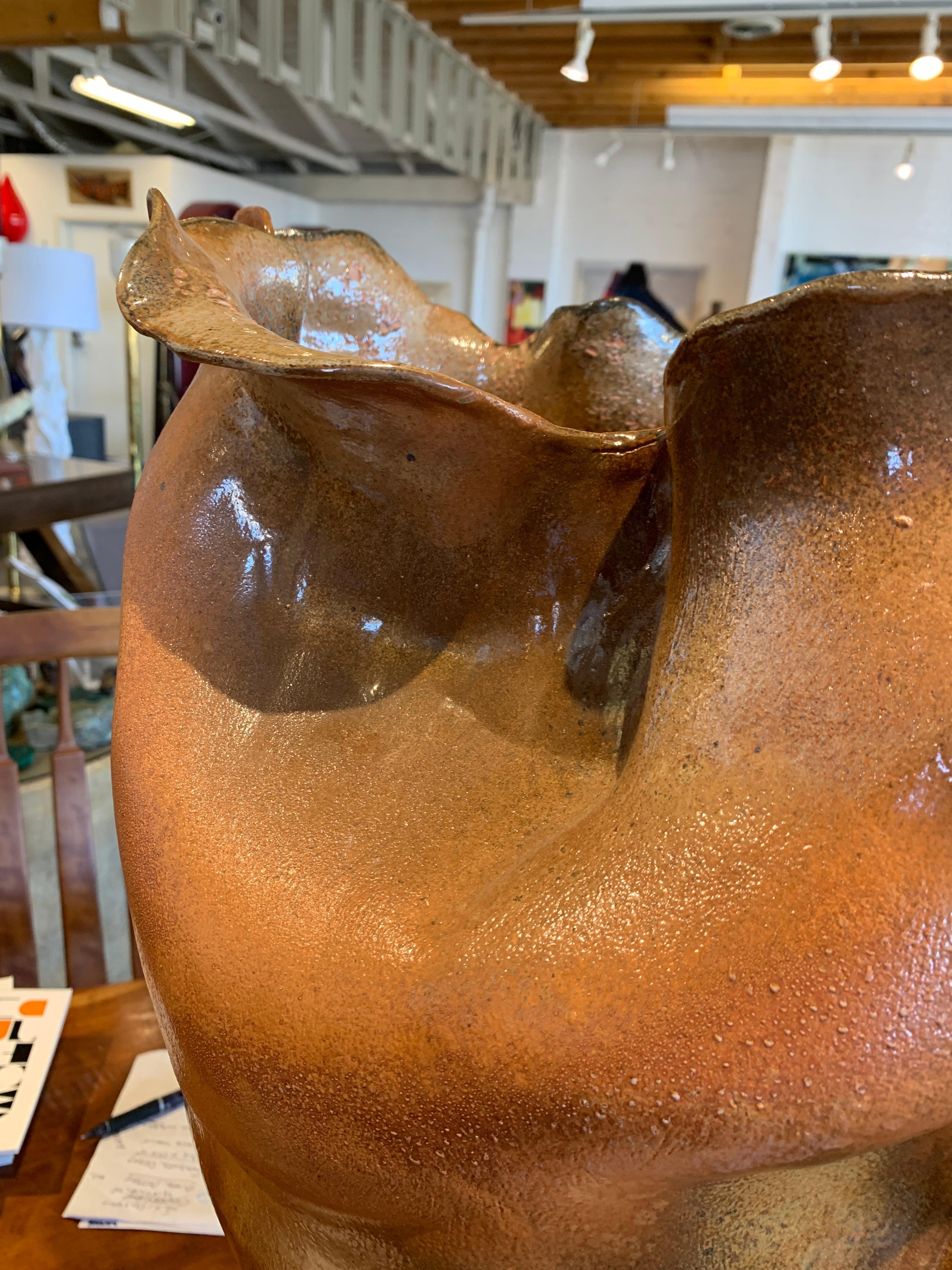 Américain Grand vase en poterie vintage en vente