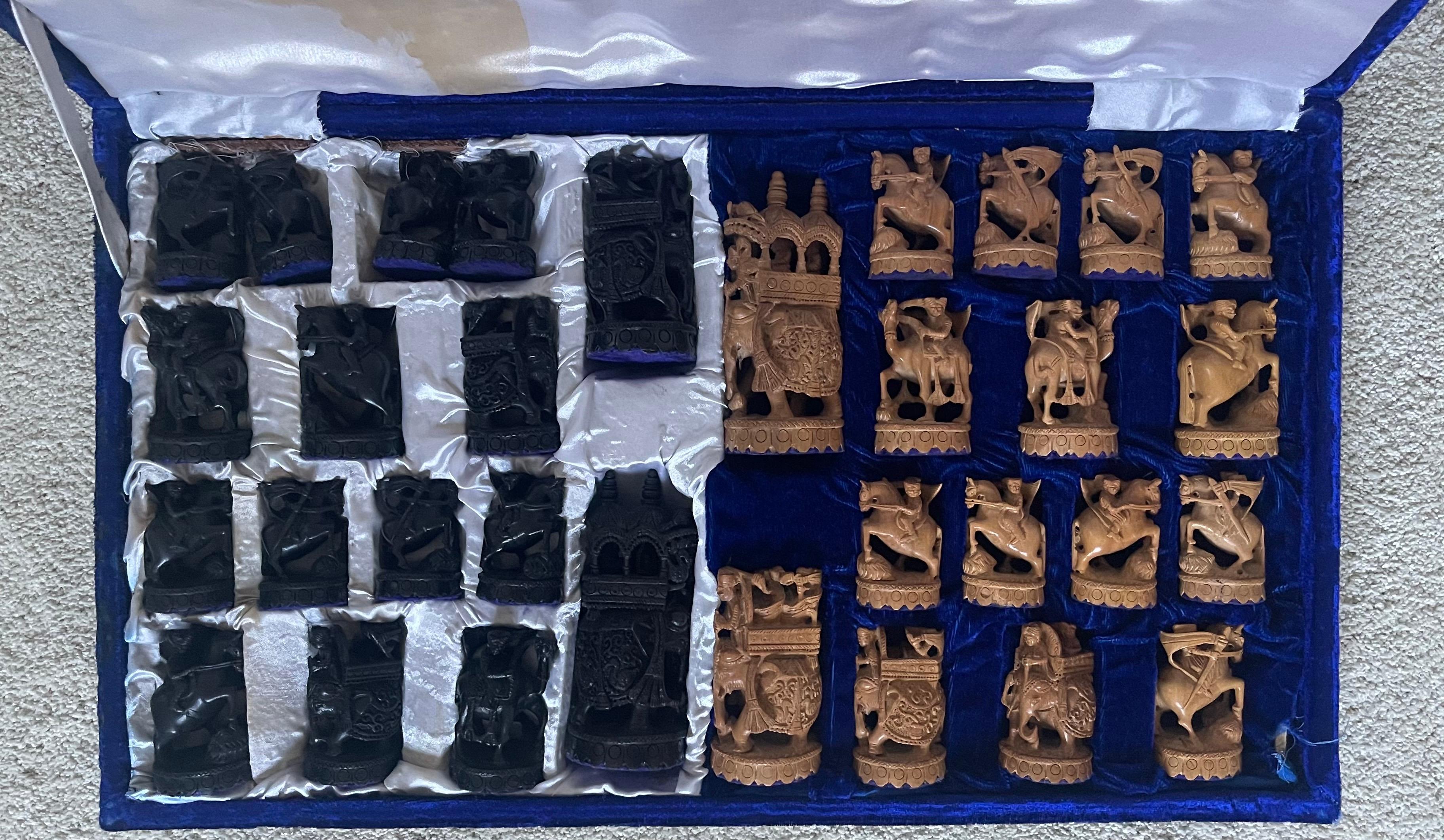 antique indian chess set