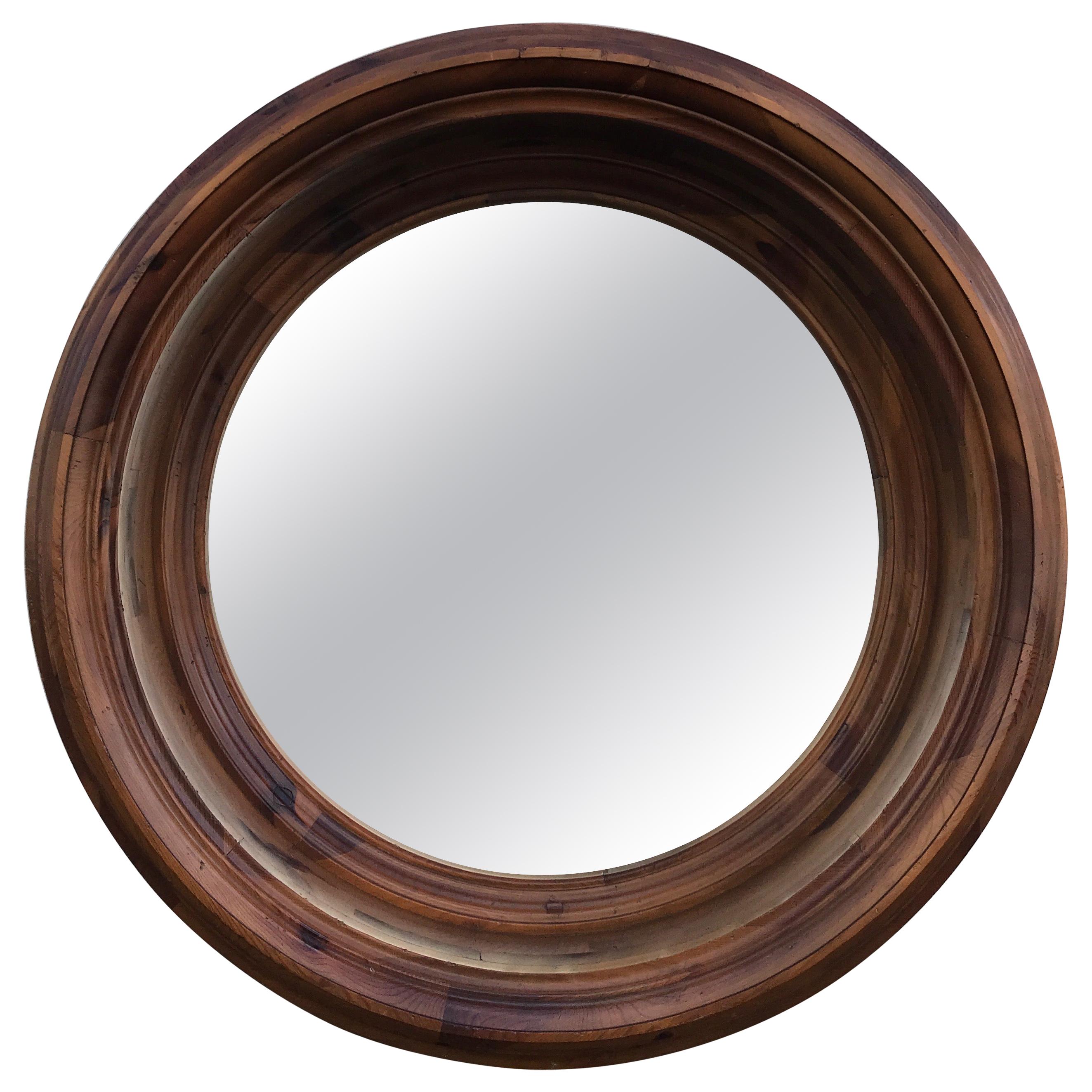 Large Vintage Ralph Lauren Porthole Wood Mirror