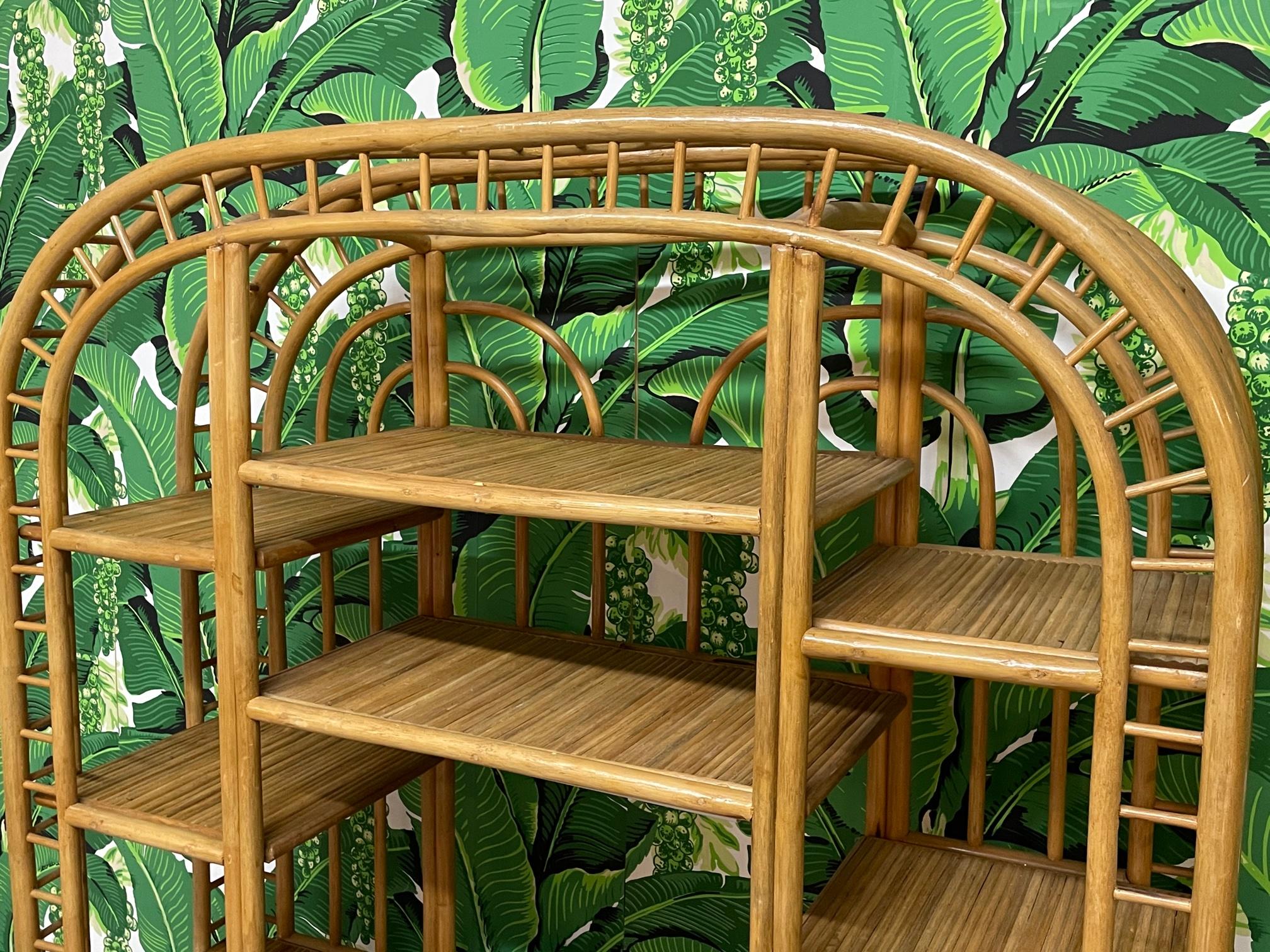 rattan etagere vintage