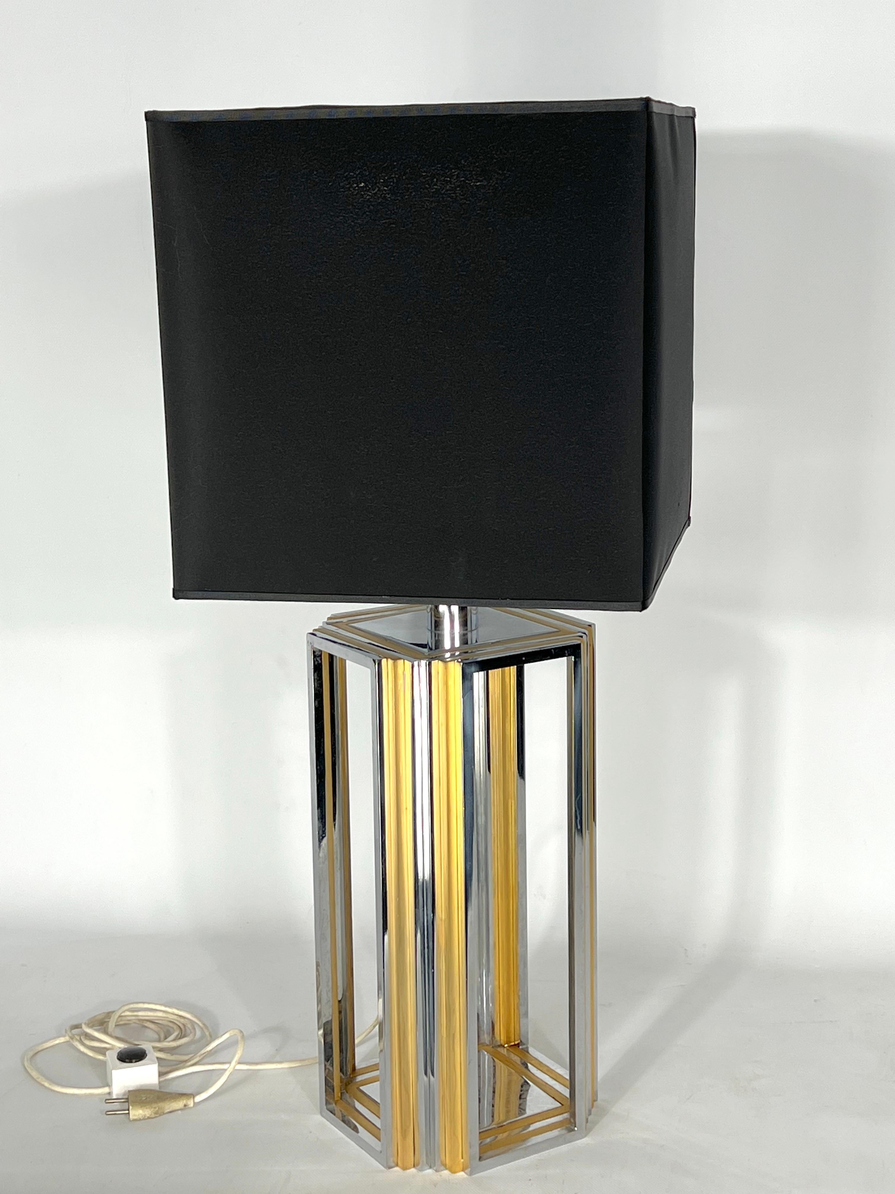 Mid-Century Modern Large Vintage Romeo Rega Attributed Table Lamp from 70s For Sale