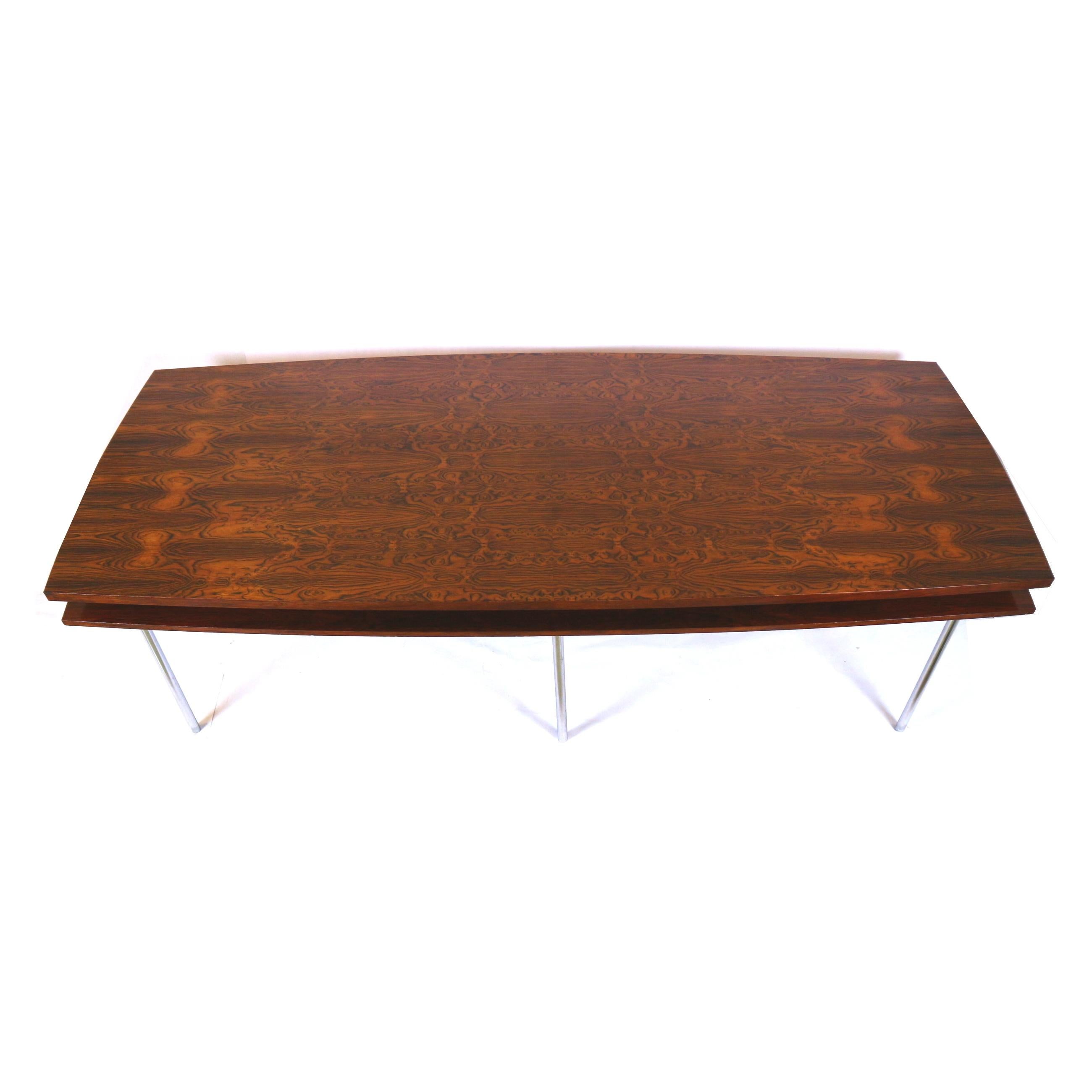 Large vintage rosewood conference table / dining table made in the 1960s For Sale 3