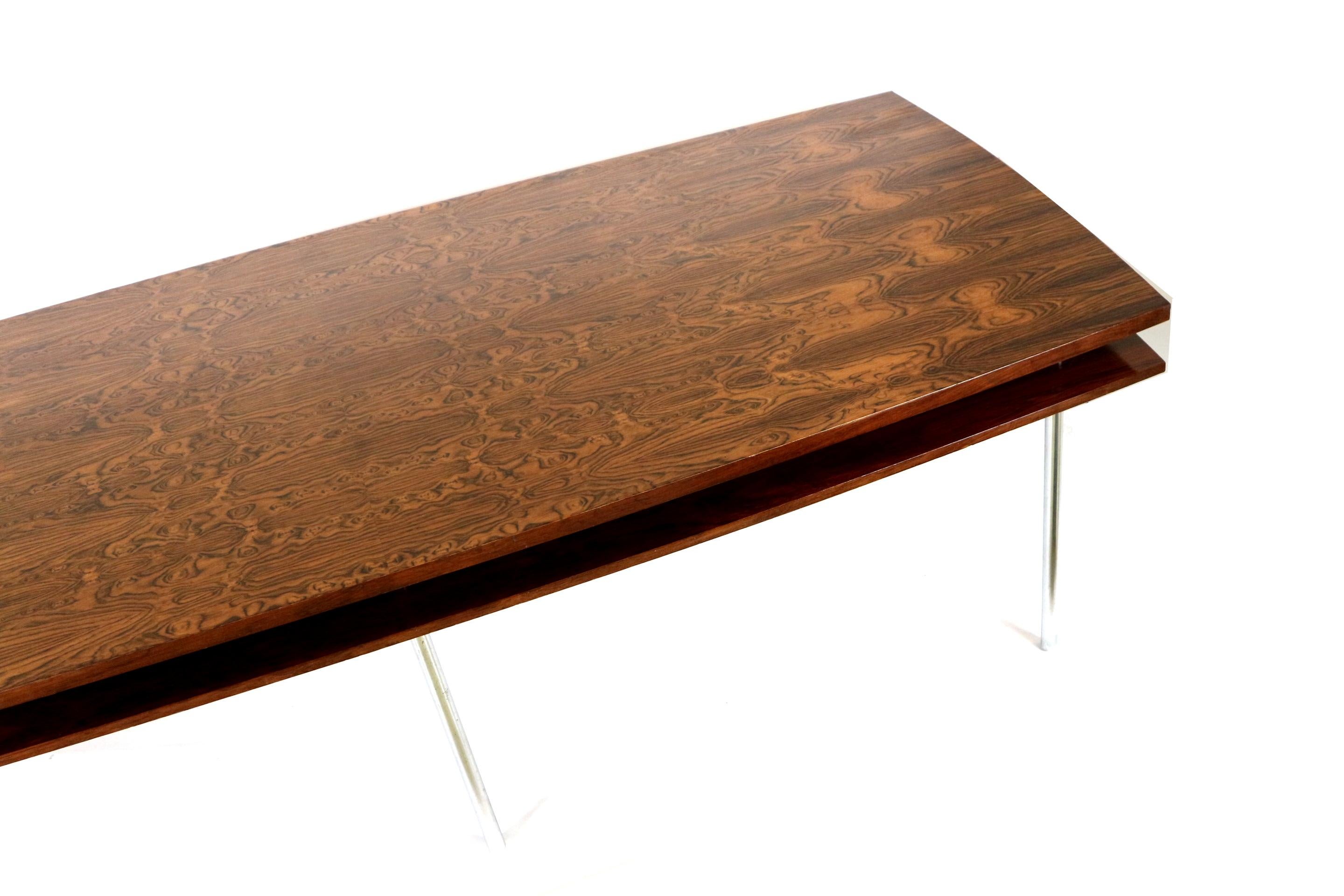 Large vintage rosewood conference table / dining table made in the 1960s For Sale 4