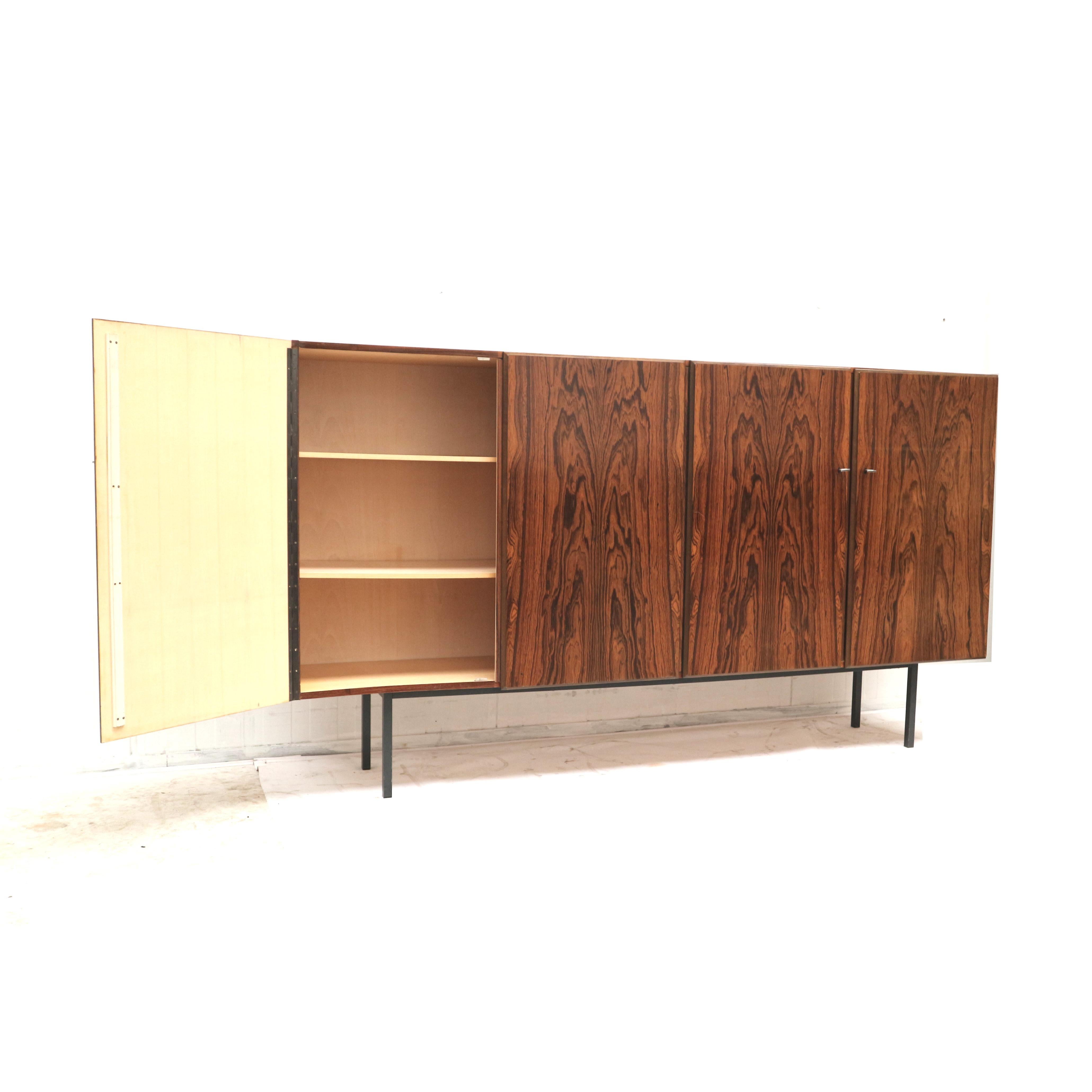 Large vintage rosewood sideboard / highboard made in the 60 1