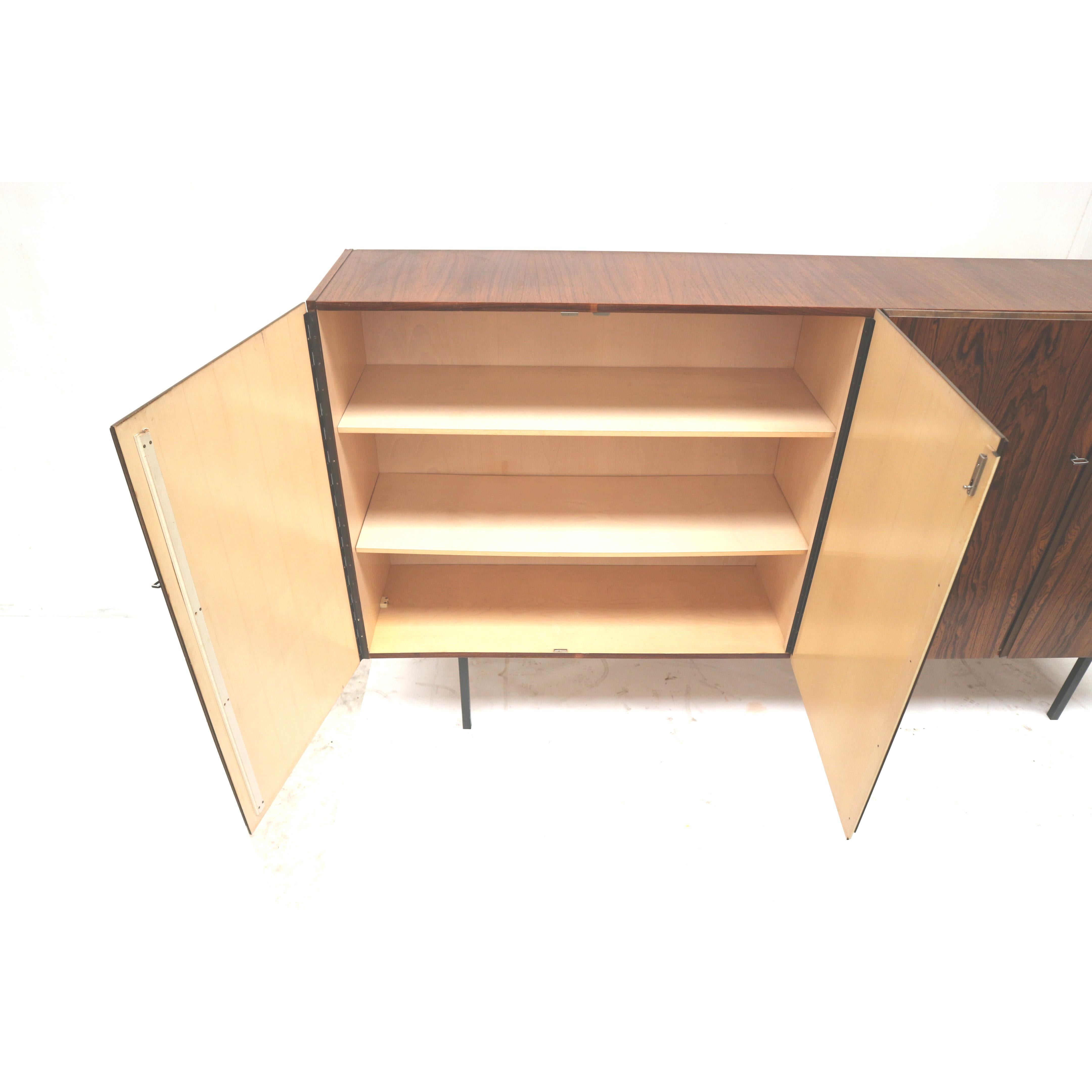Large vintage rosewood sideboard / highboard made in the 60 2