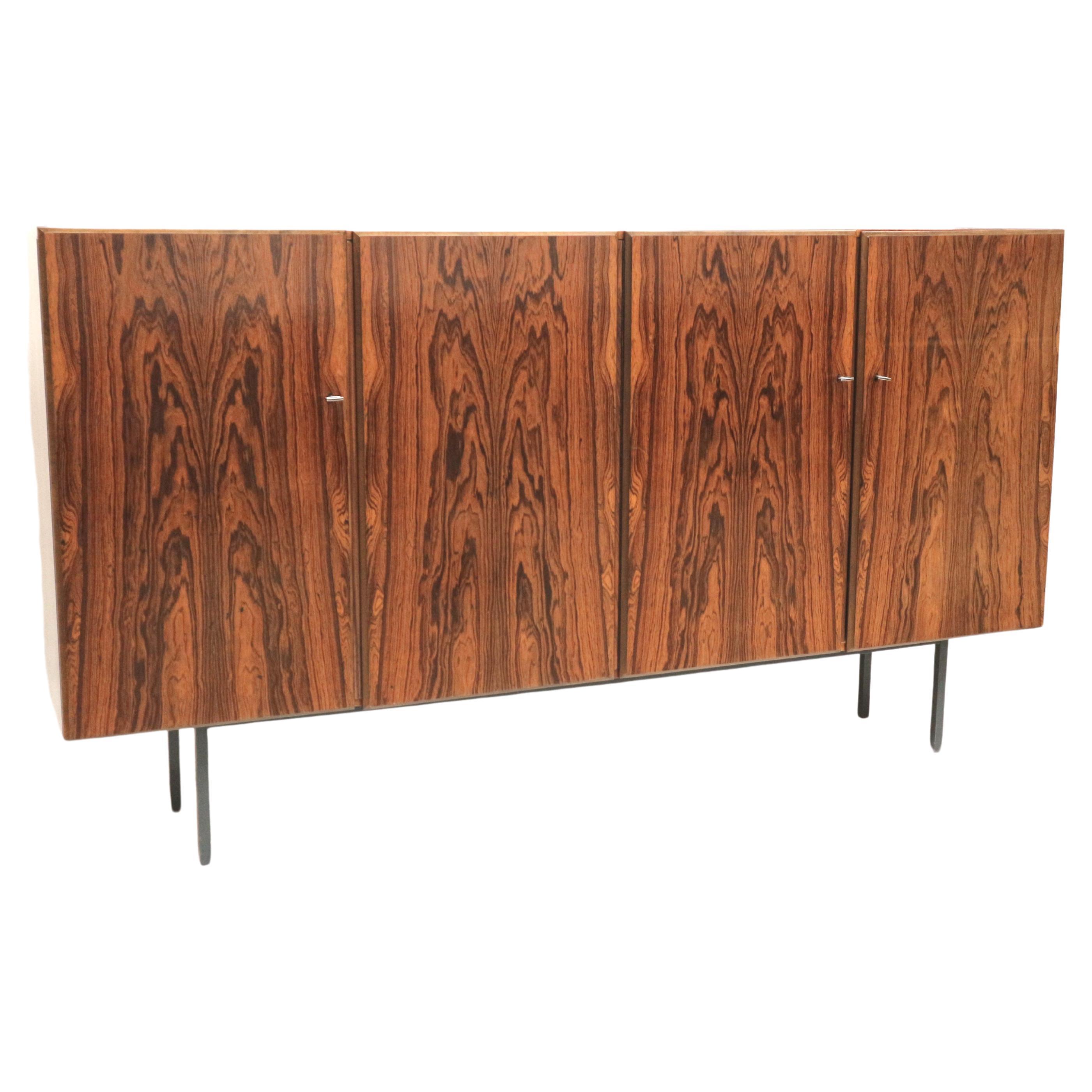 Large vintage rosewood sideboard / highboard made in the 60 For Sale