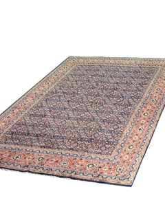 Large Vintage Rug Decorative Handmade Oriental Blue Wool Carpet