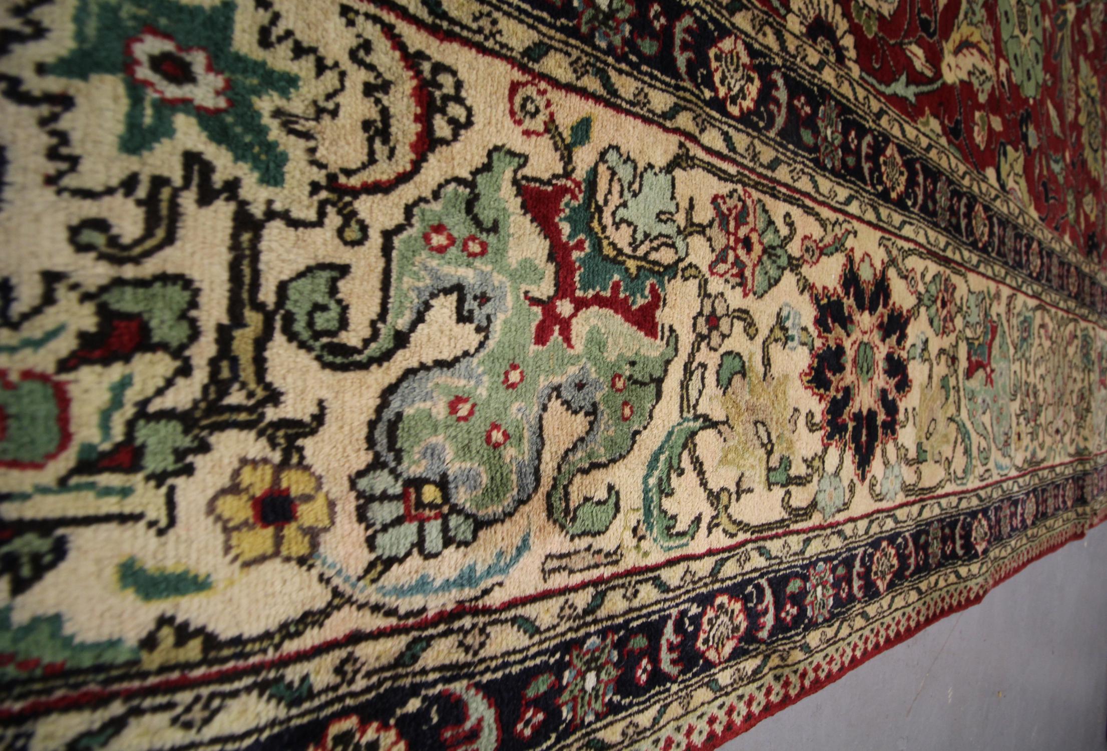 Large Vintage Rugs, Red All Over Carpet, Wool Living Room Rugs for Sale For Sale 3