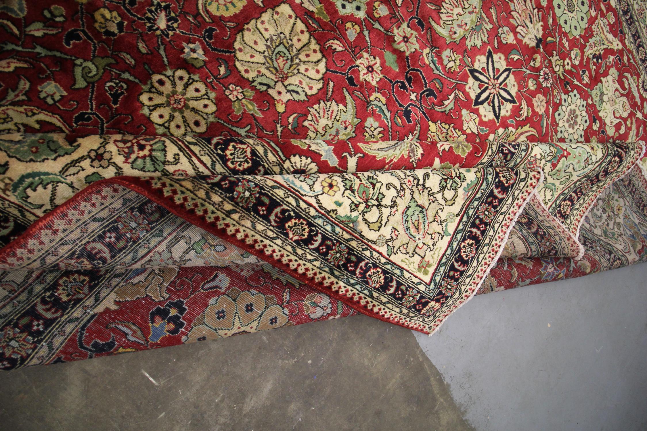 Large Vintage Rugs, Red All Over Carpet, Wool Living Room Rugs for Sale For Sale 4