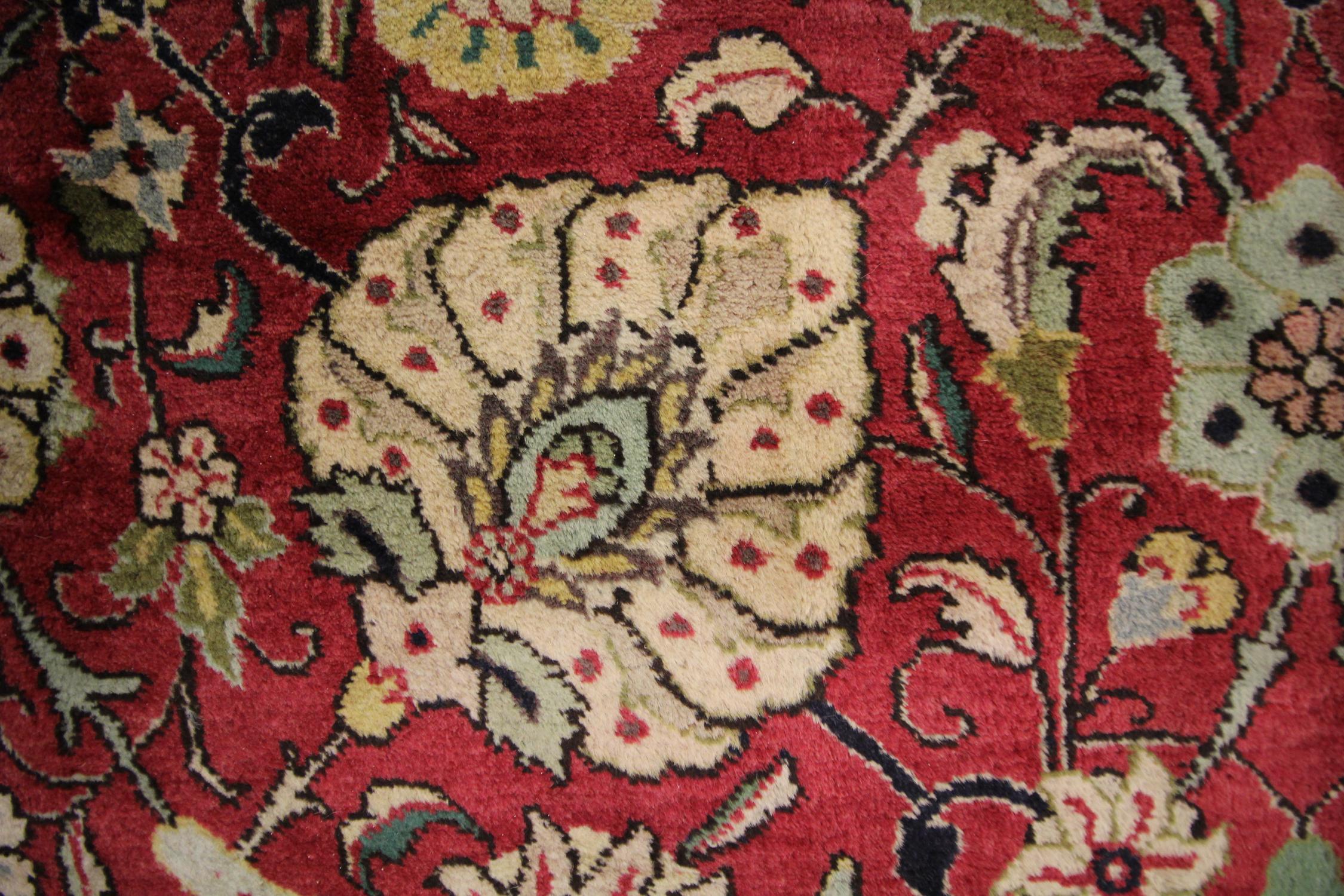 Turkish Large Vintage Rugs, Red All Over Carpet, Wool Living Room Rugs for Sale For Sale