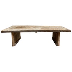 Large Vintage Rustic Teak Wood Coffee Table Custom Size