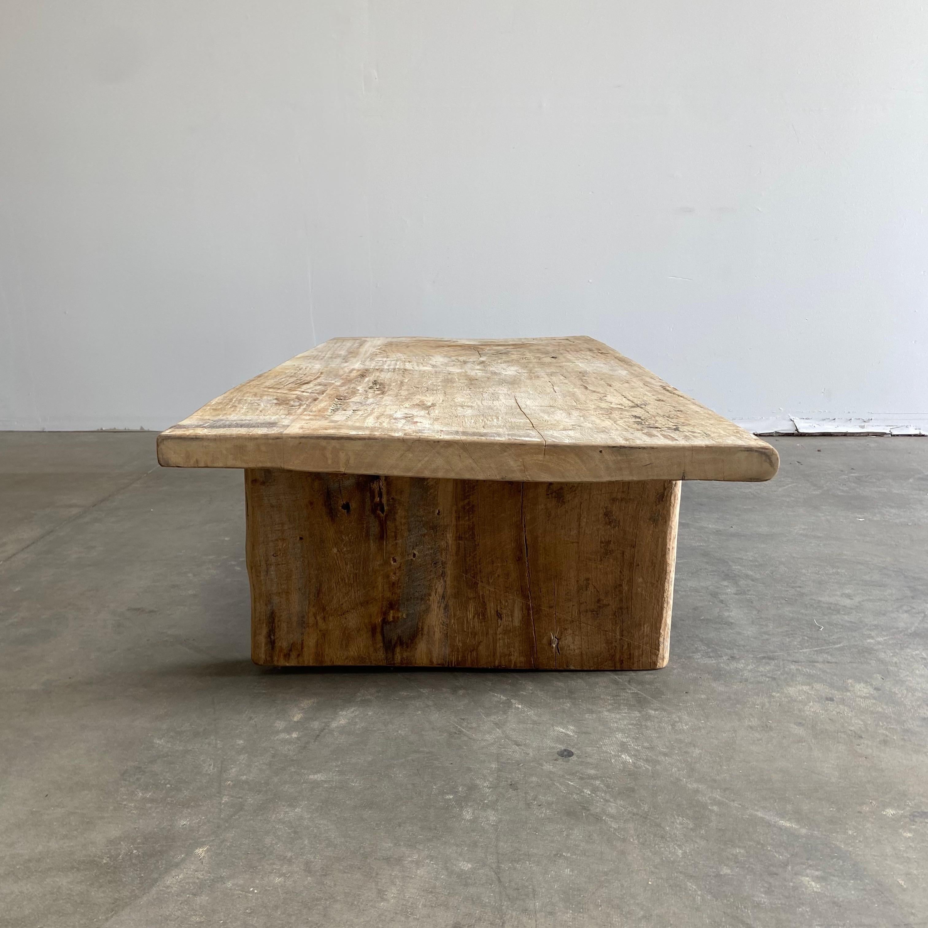 Contemporary Large Vintage Rustic Teak Wood Coffee Table Custom Size