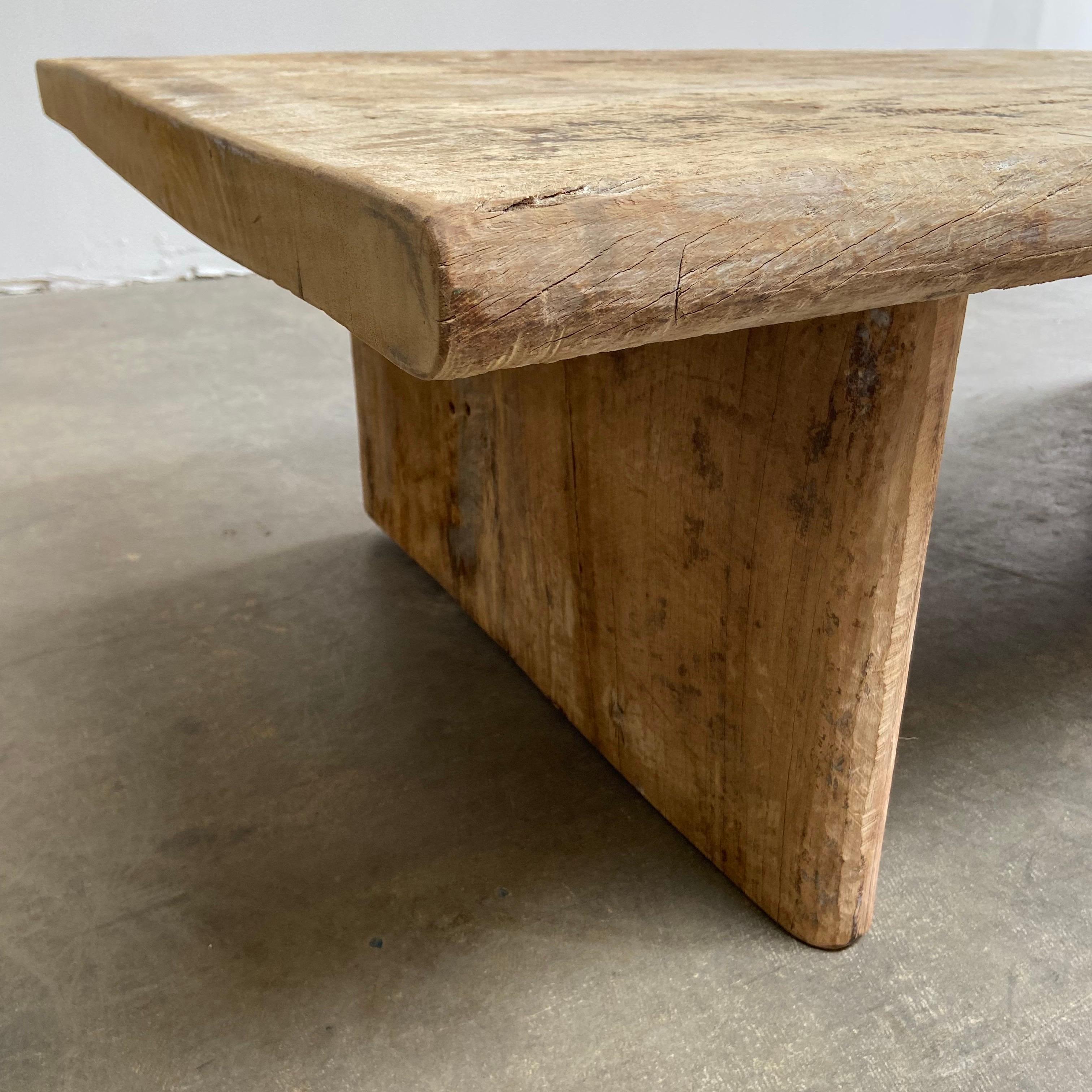 Large Vintage Rustic Teak Wood Coffee Table Custom Size 4