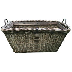 Large Vintage Rustic Wicker Basket