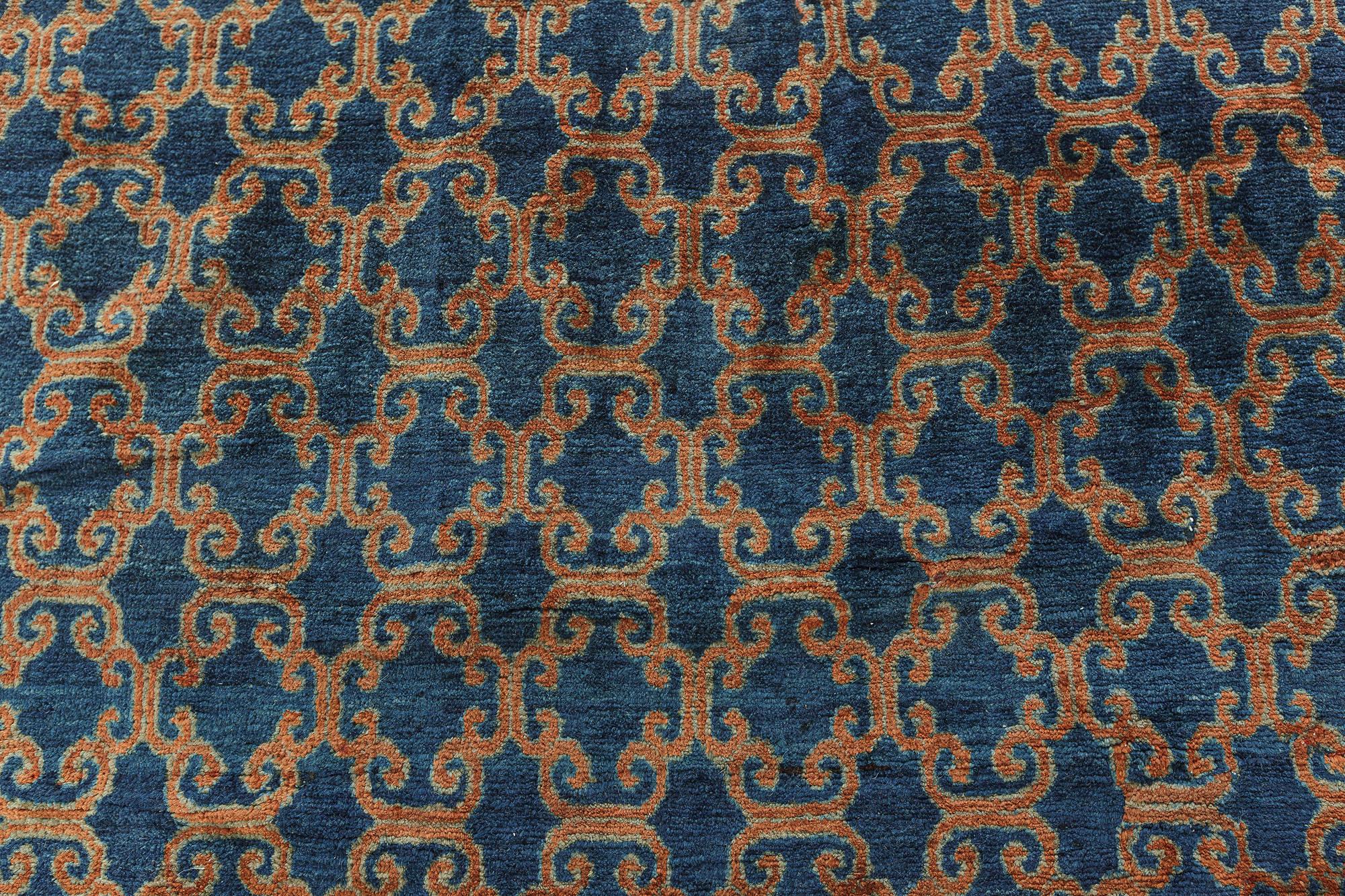 Einzigartiger großer geometrischer Samarkand-Teppich 