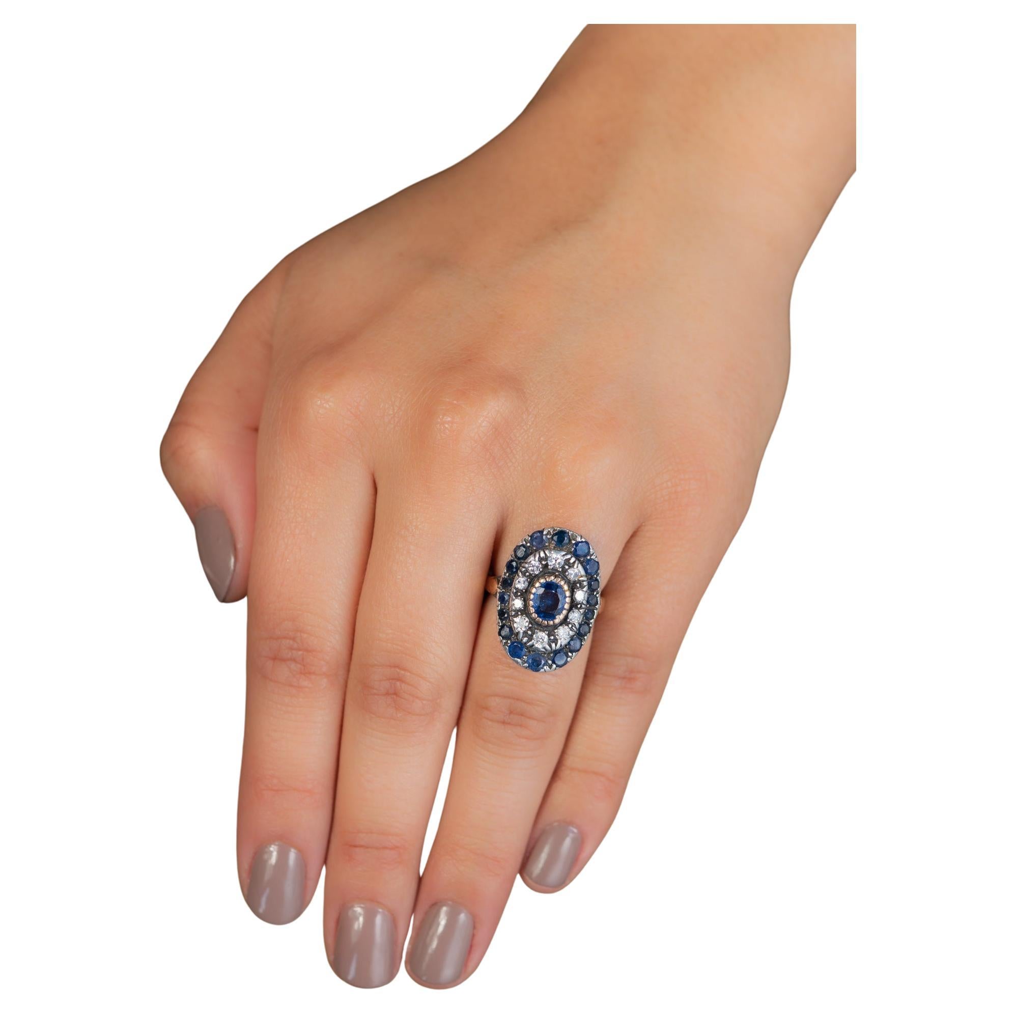 1.23ct Padparadscha Sapphire and Diamond Contemporary Cornelis