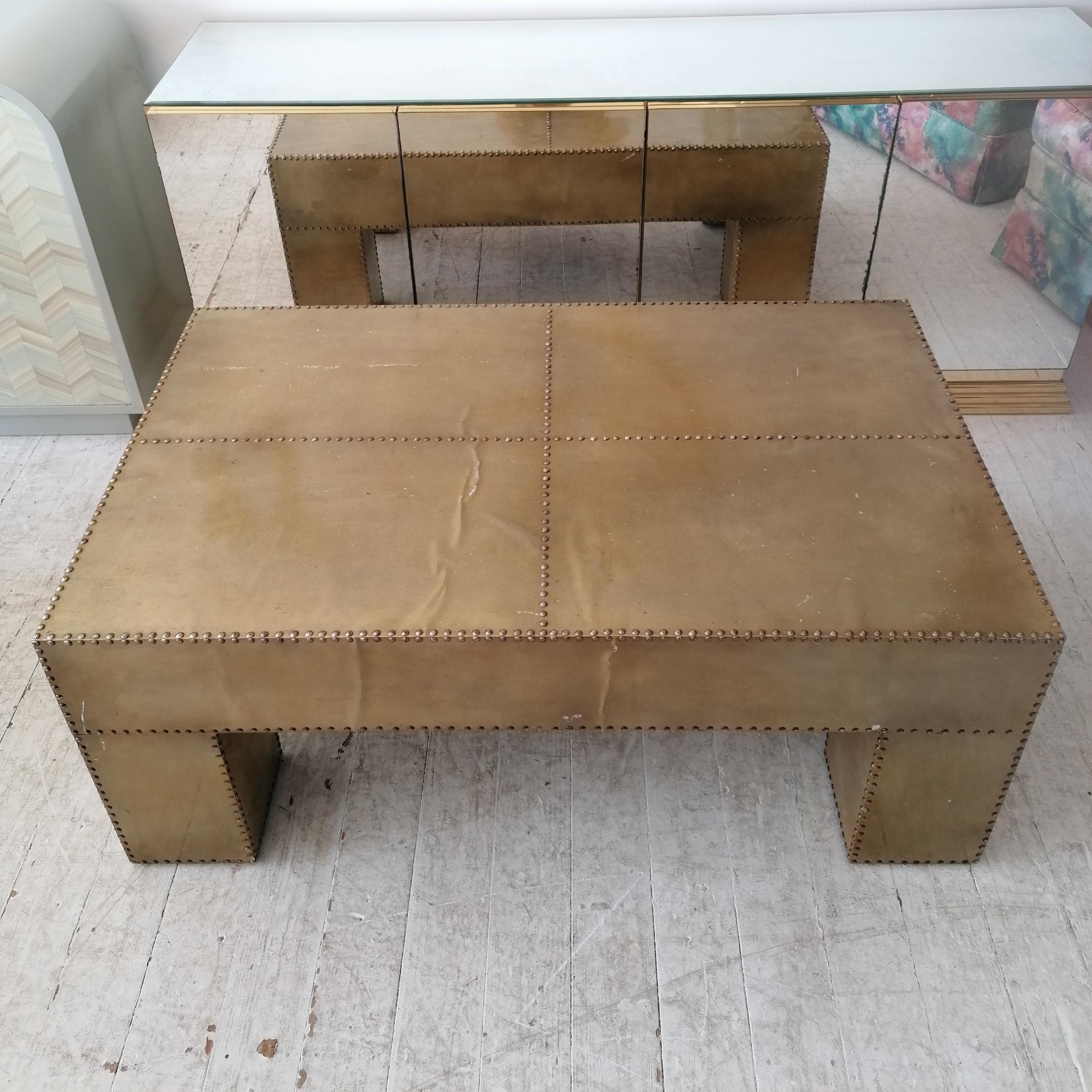 studded coffee table