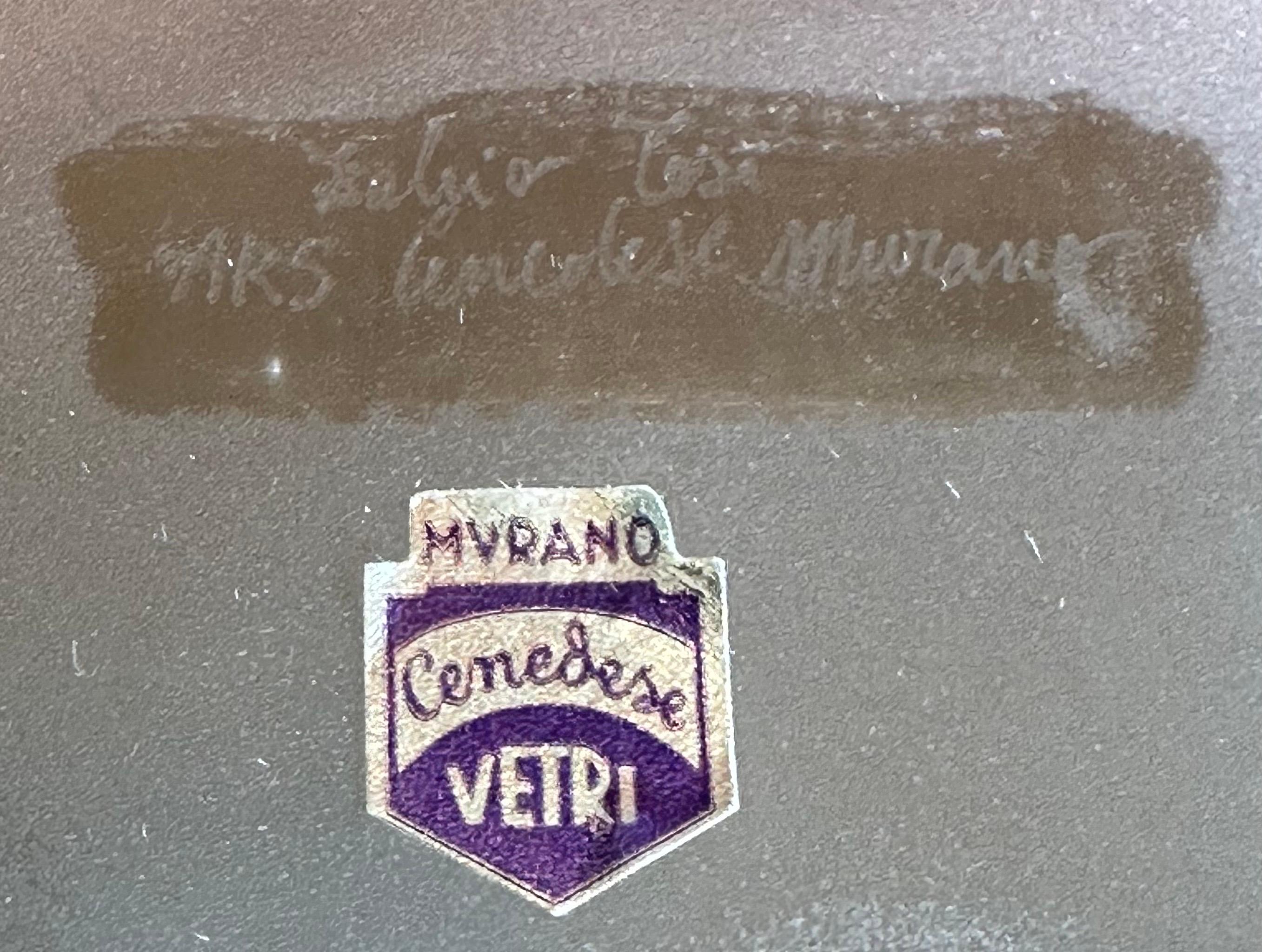 Gran cuenco vintage Scavo de cristal artístico blanco y negro de Cendese Vetri para Murano en venta 1
