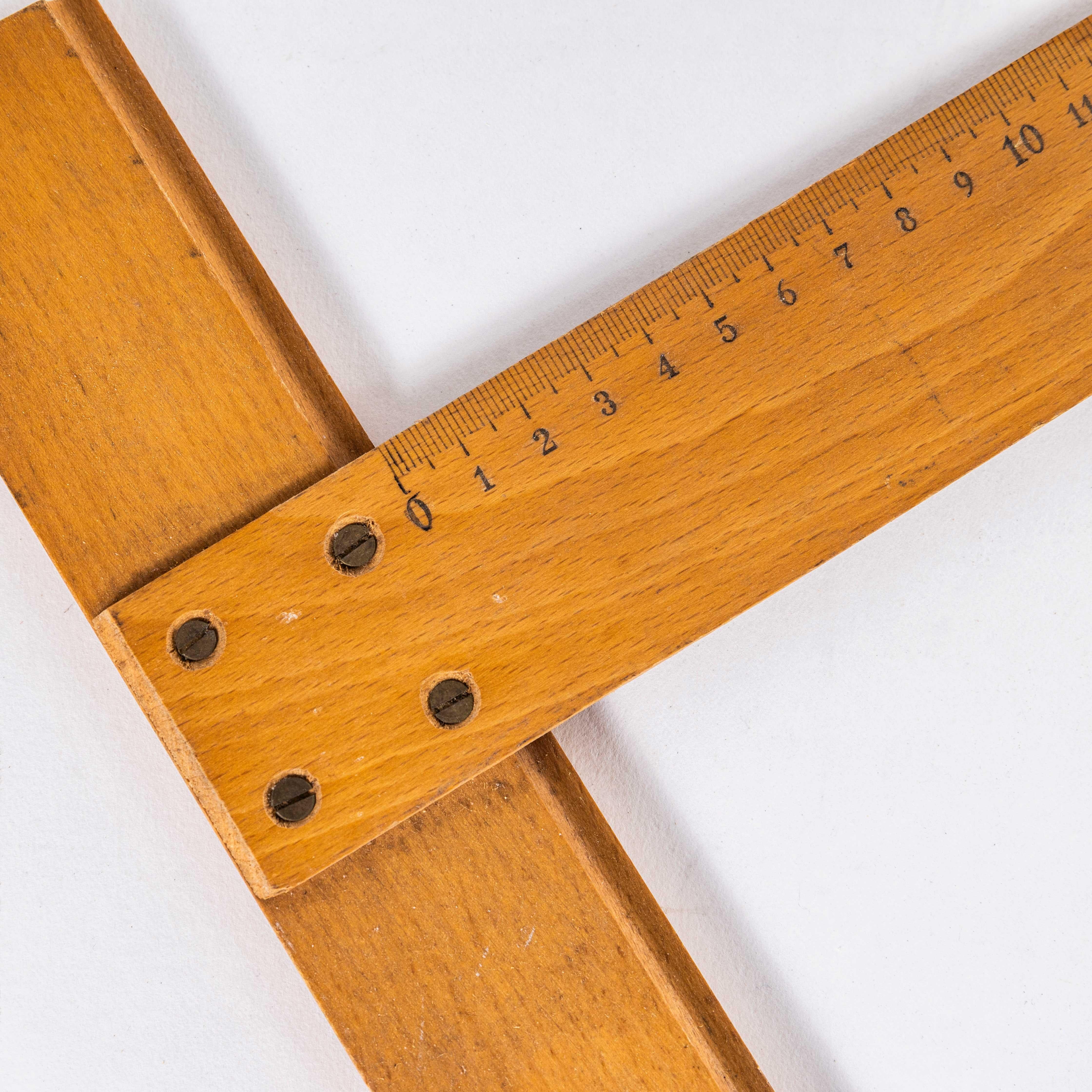Mid-20th Century Large Vintage School T Square For Sale