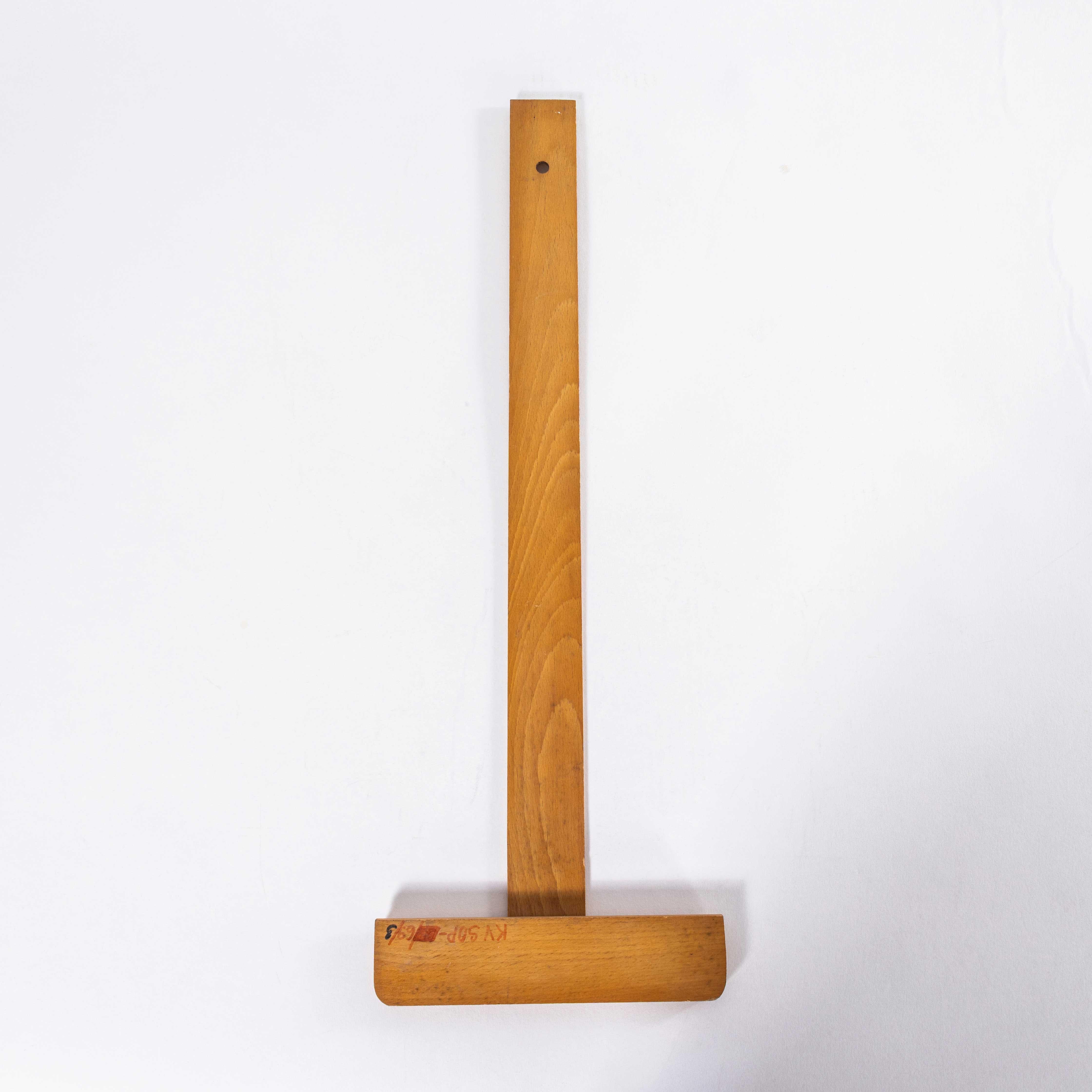 Birch Large Vintage School T Square For Sale