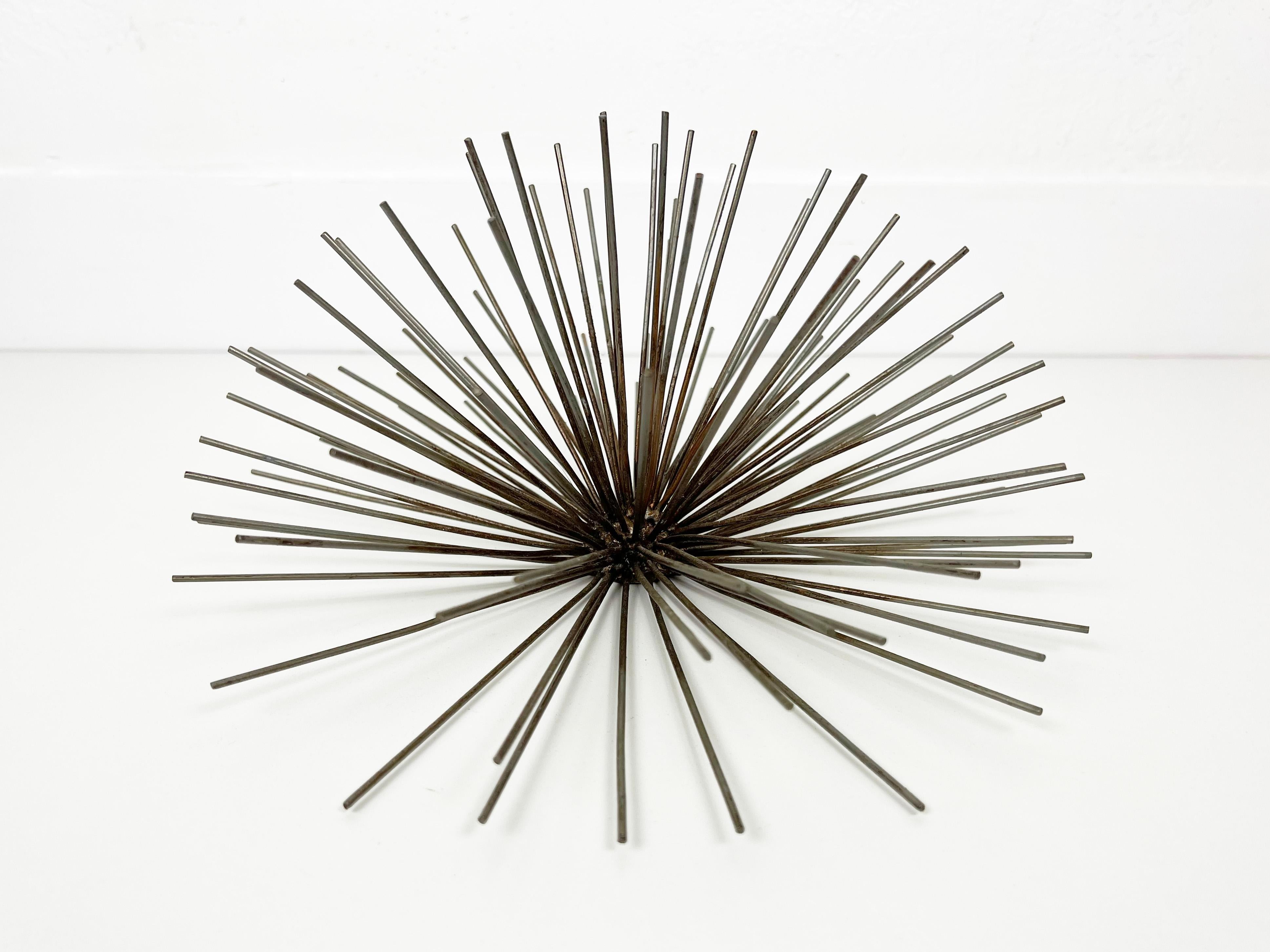 Large Vintage Sea Urchin Sunburst Wall Sculpture In Good Condition For Sale In Fort Lauderdale, FL