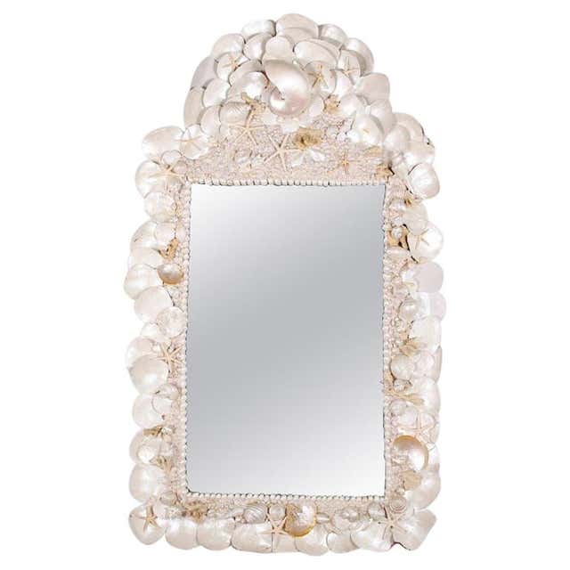 Large Vintage Seashell Mirror from Paris at 1stDibs | vintage shell ...