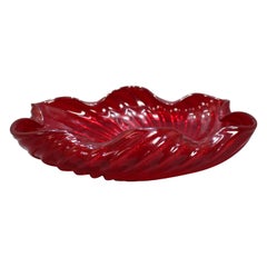 Large Vintage Shell Form Murano Glass Bowl
