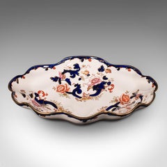 Large Vintage Shell Shaped Fruit Bowl, English Ceramic, Decorative, Serving Dish