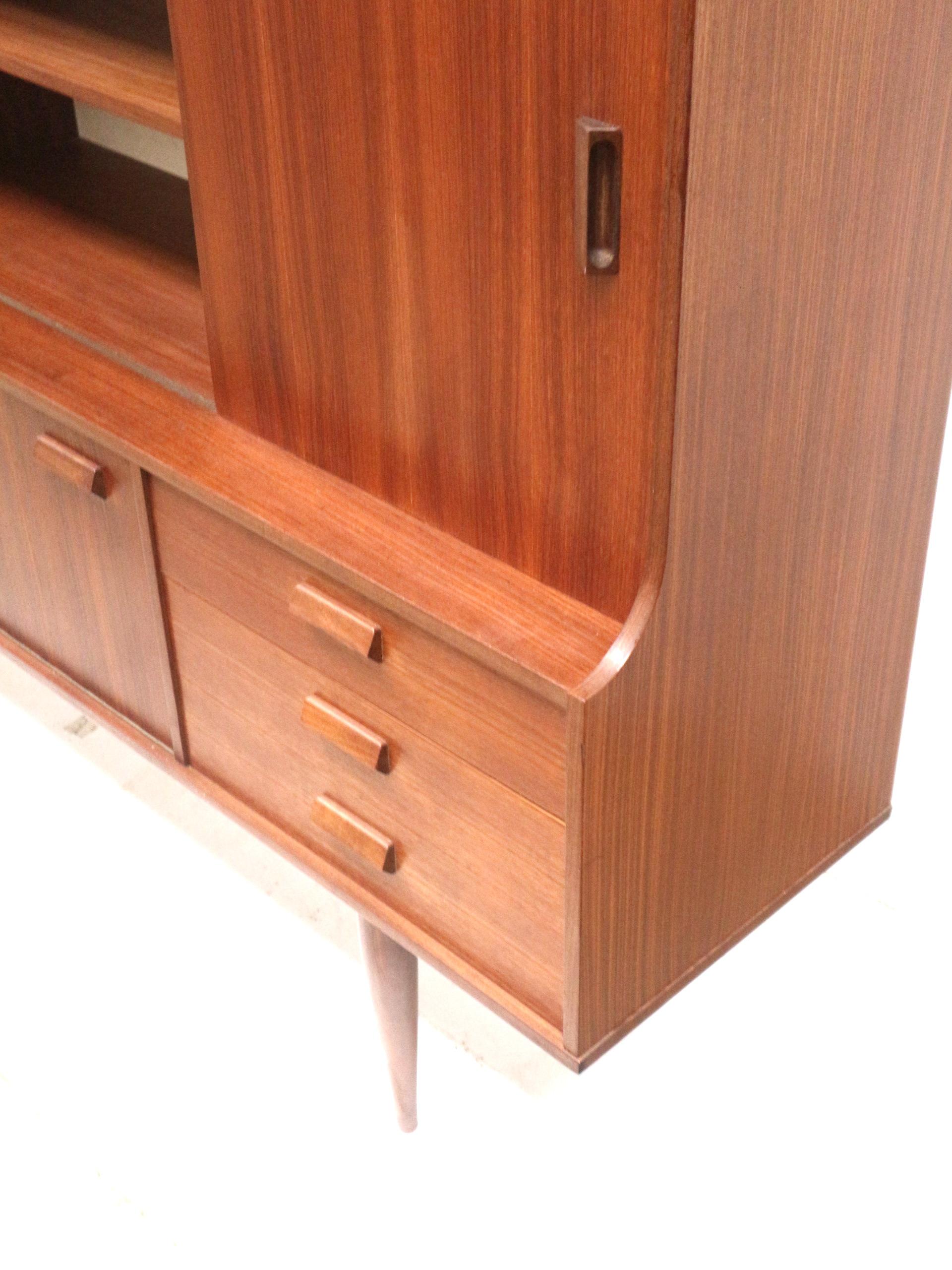 Large vintage sideboard / highboard / wall unit made in the 60s 1