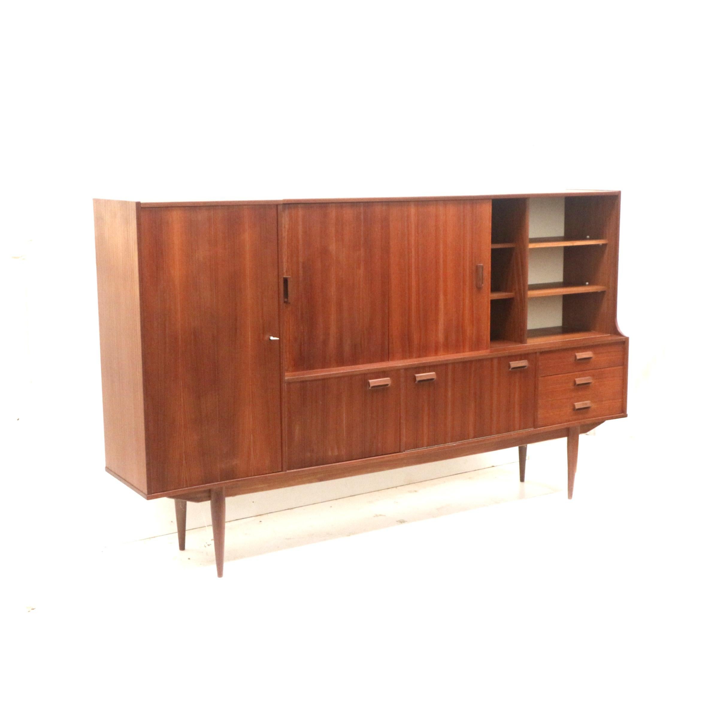 Large vintage sideboard / highboard / wall unit made in the 60s 2