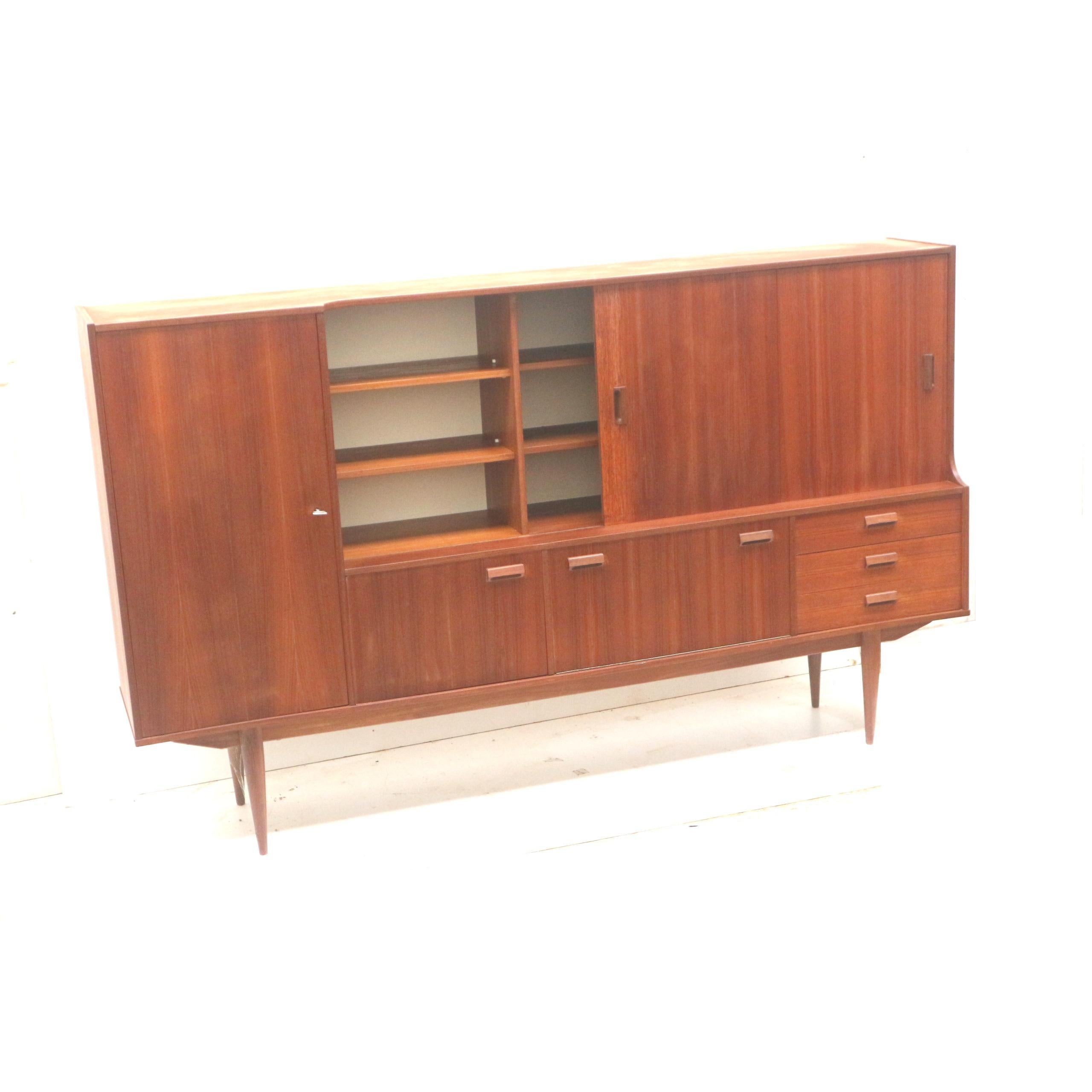 Large vintage sideboard / highboard / wall unit made in the 60s 3