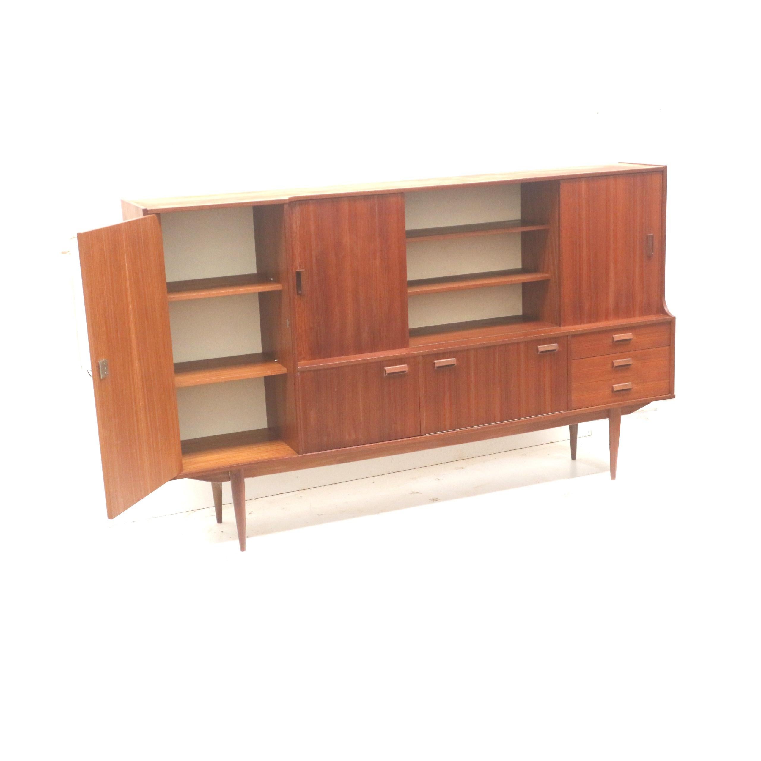 Large vintage sideboard / highboard / wall unit made in the 60s 4