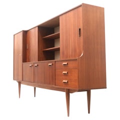 Large vintage sideboard / highboard / wall unit made in the 60s