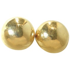 Large Vintage Signed Victor Carranza Ball Earrings