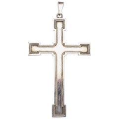 Large Vintage Silver Cross Pendant