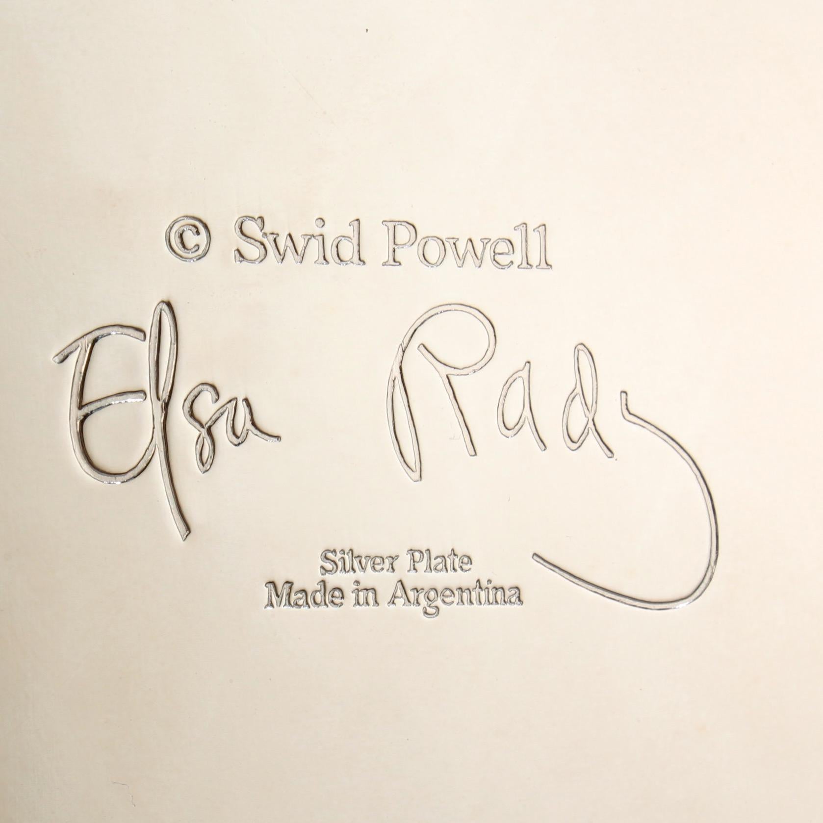Grand bol Lily en métal argenté vintage par Elsa Rady par Swid Powell en vente 9