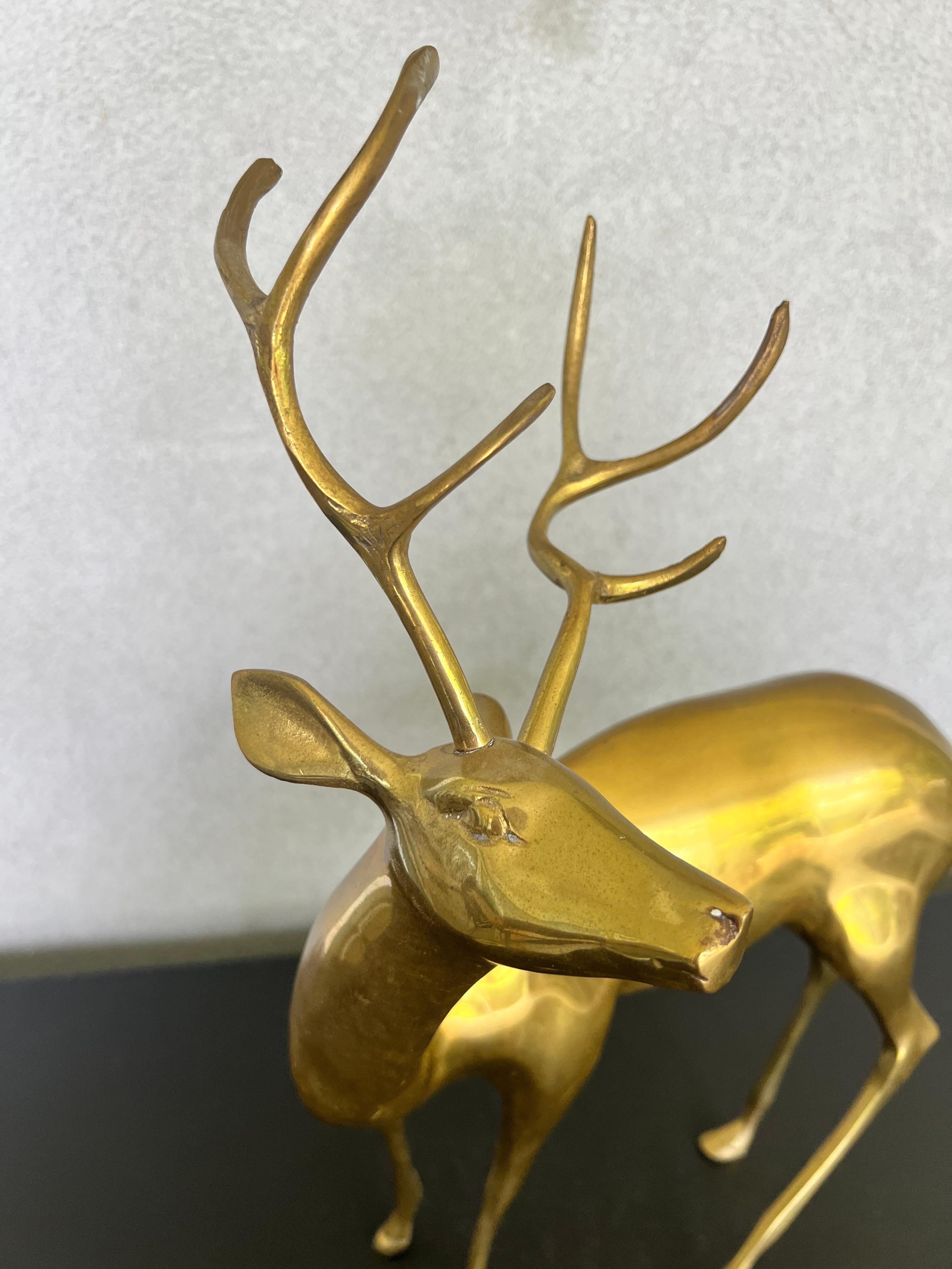 hammered gold deer