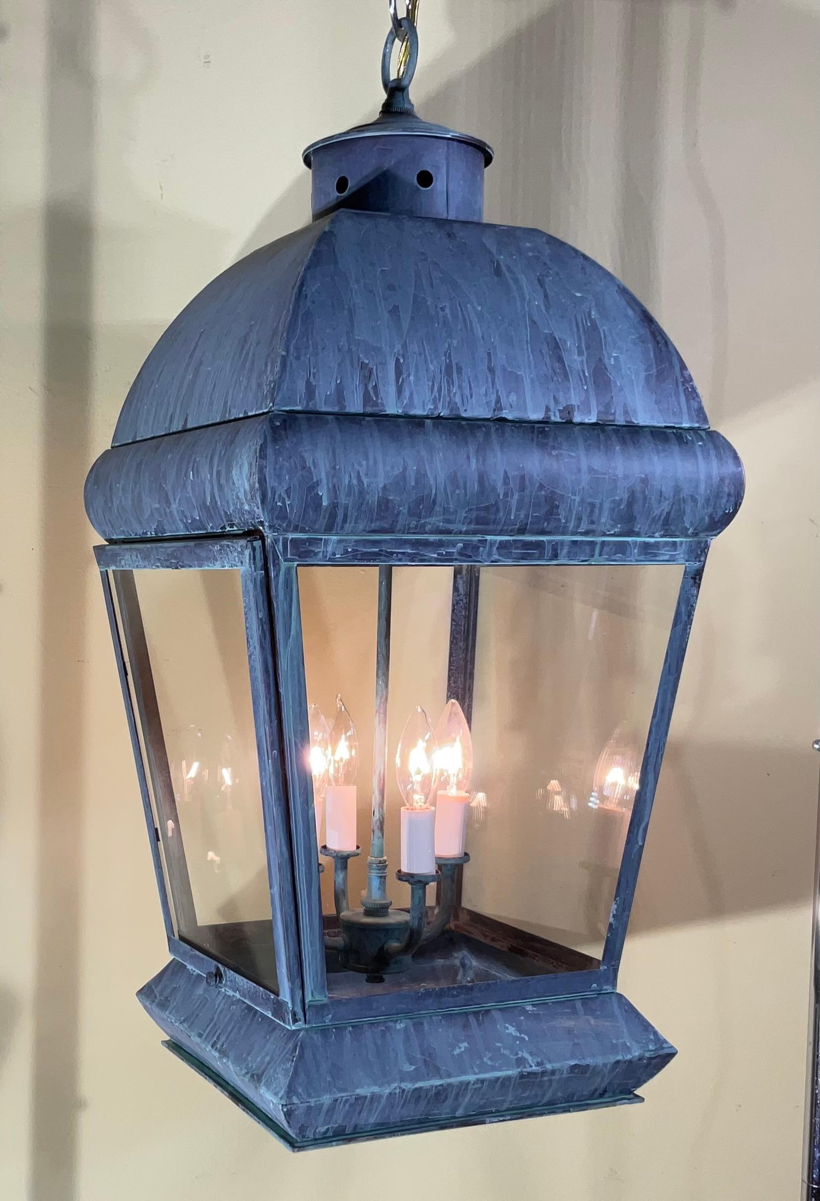 Fatto a mano Lanterna a sospensione grande in ottone massiccio vintage in vendita