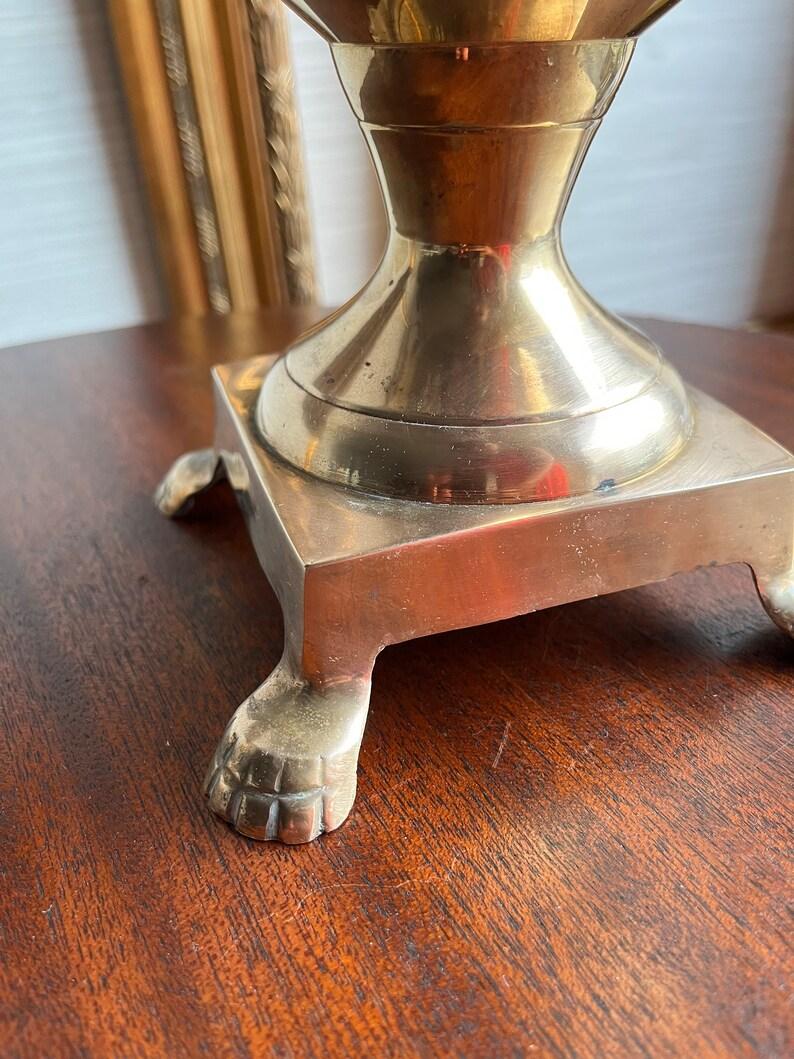 Large Vintage Solid Brass Pineapple Urn Ice Bucket/ Candle Holder In Good Condition For Sale In Portsmouth, VA