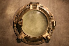 Large Vintage Solid Brass Ship's Porthole
